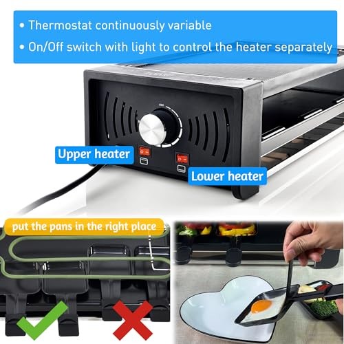 TAMARIT Raclette Party Grill Indoor Electric Korean BBQ 2 in 1