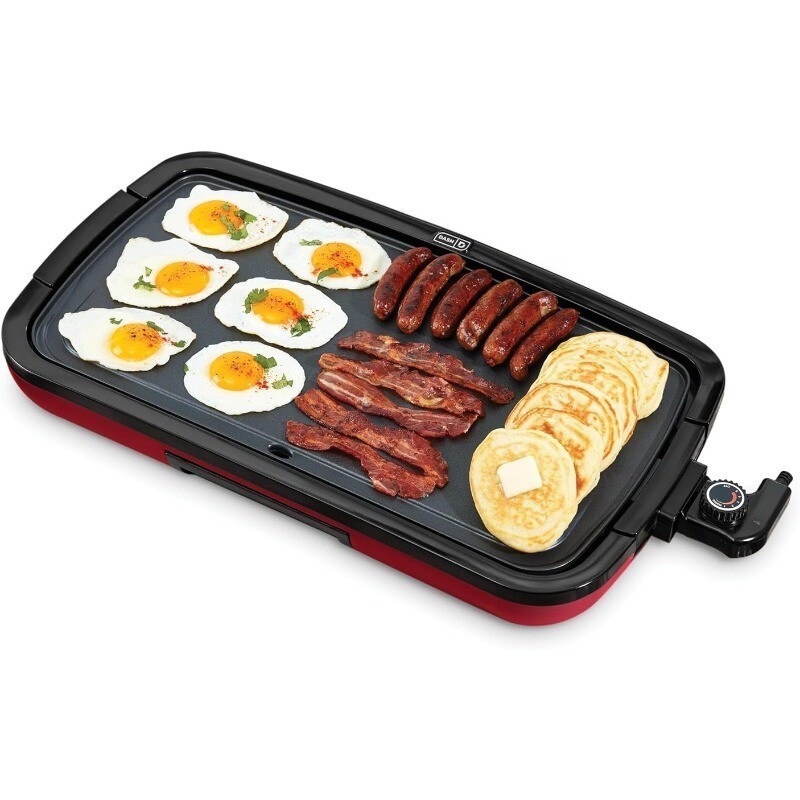 Everyday Electric Griddle Dishwasher Safe Removable Nonstick Cooking Plate 1500W