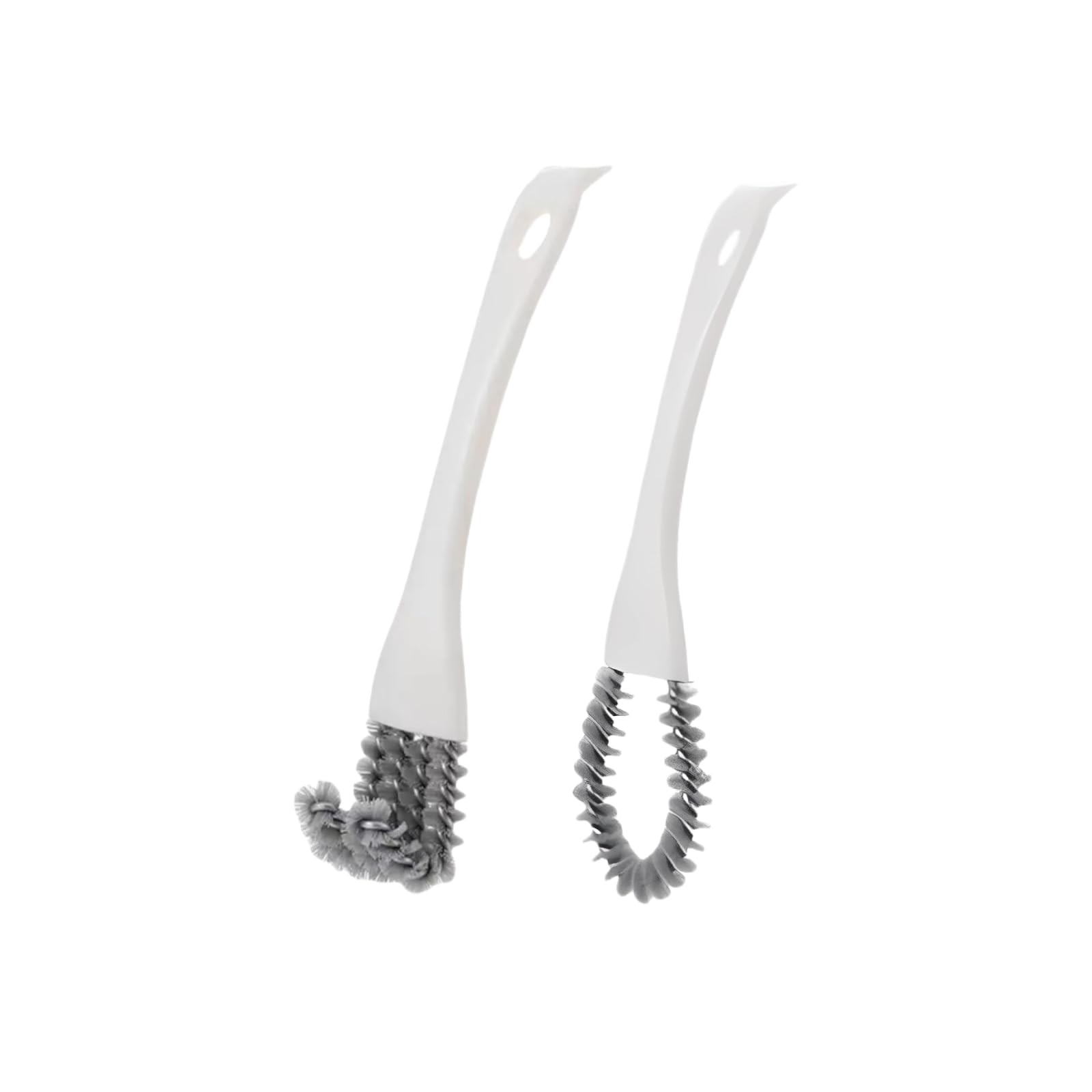 2 Pack Oven, Stove & BBQ Cleaning Brush Set with Scraper White and Grey
