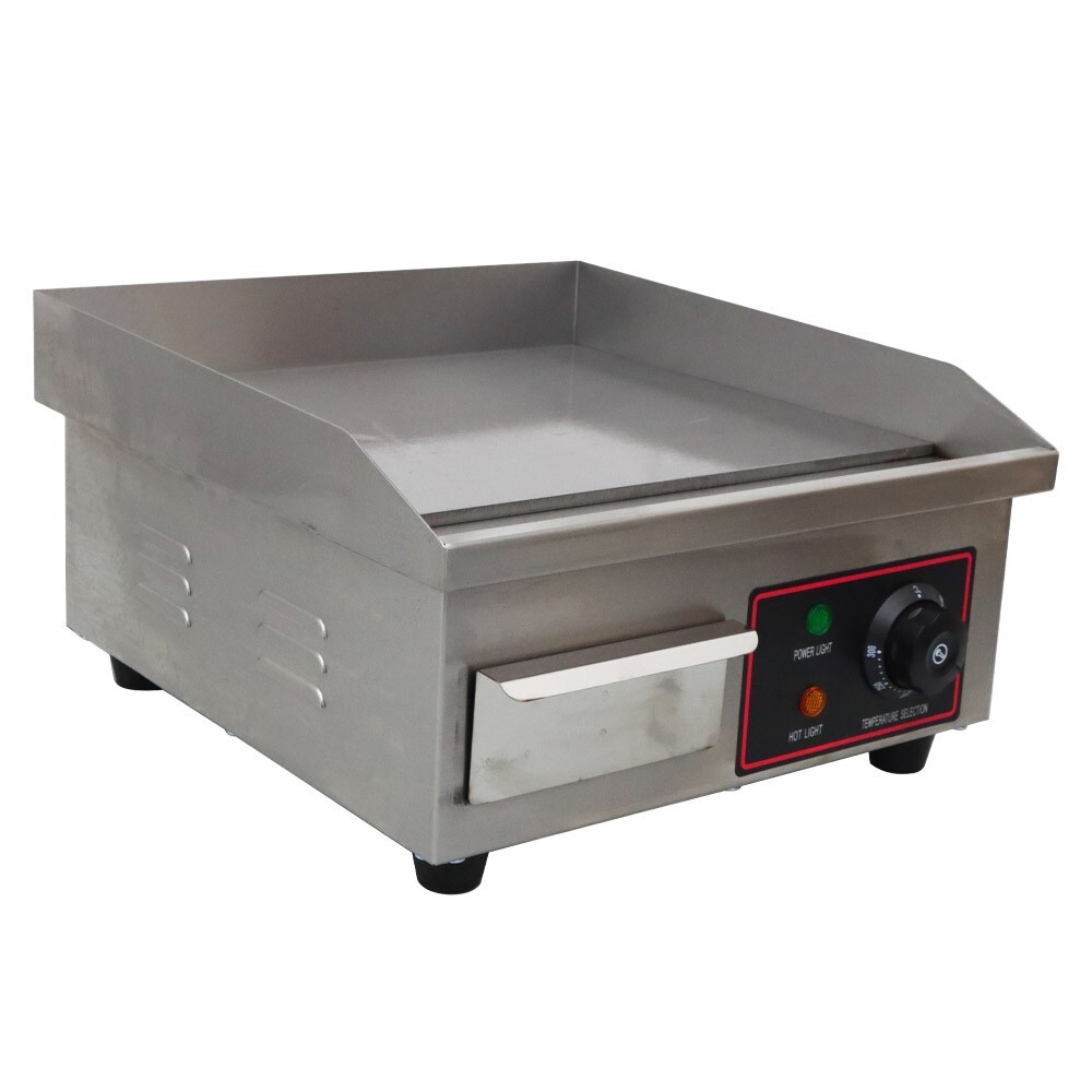 Electric Mini Griddle Stove Countertop Flat Griddle Grill 1.5KW Commercial BBQ