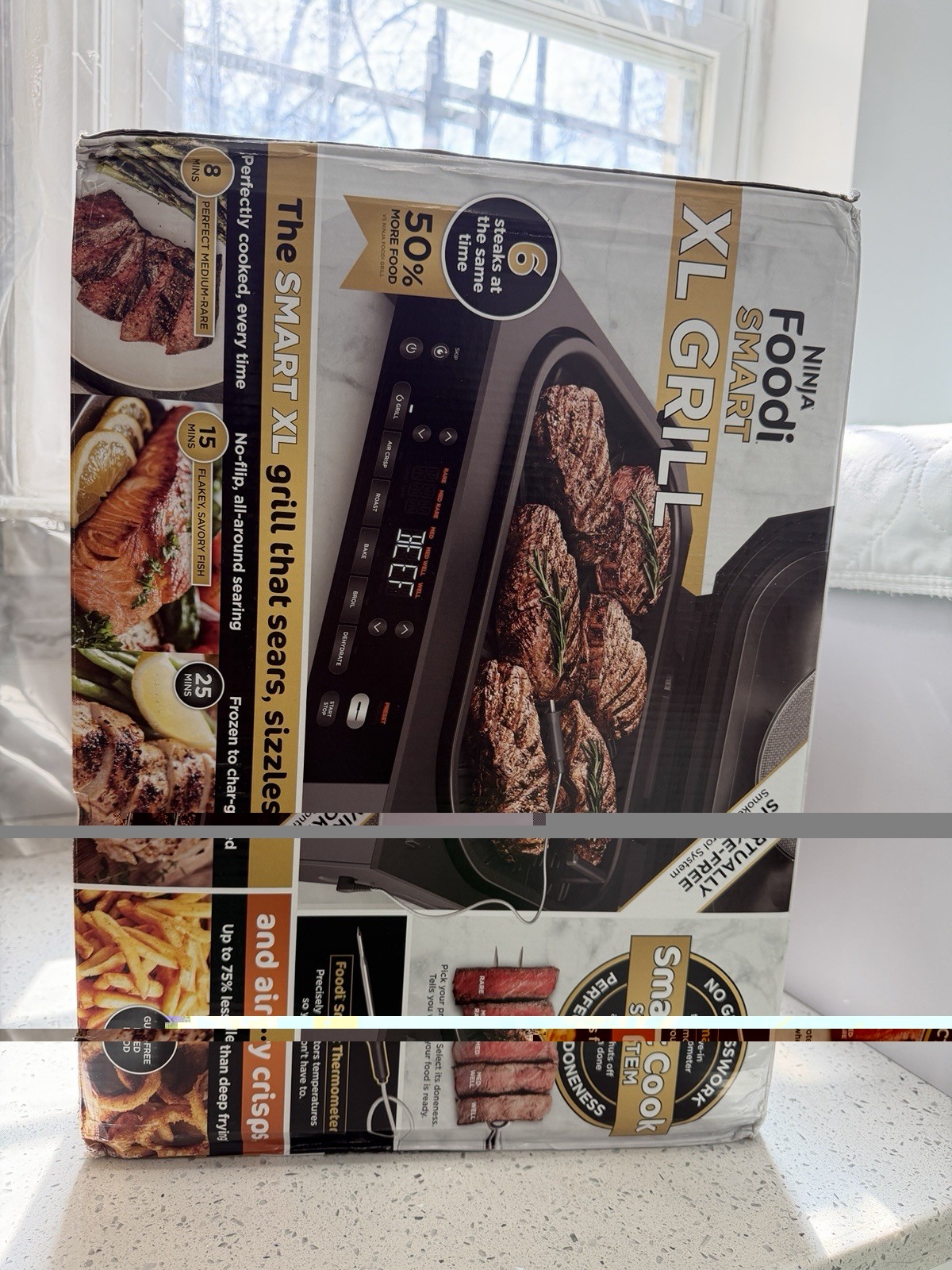 Ninja® Foodi® Smart XL 6-in-1 Indoor Grill & Air Fryer with Built in Thermometer