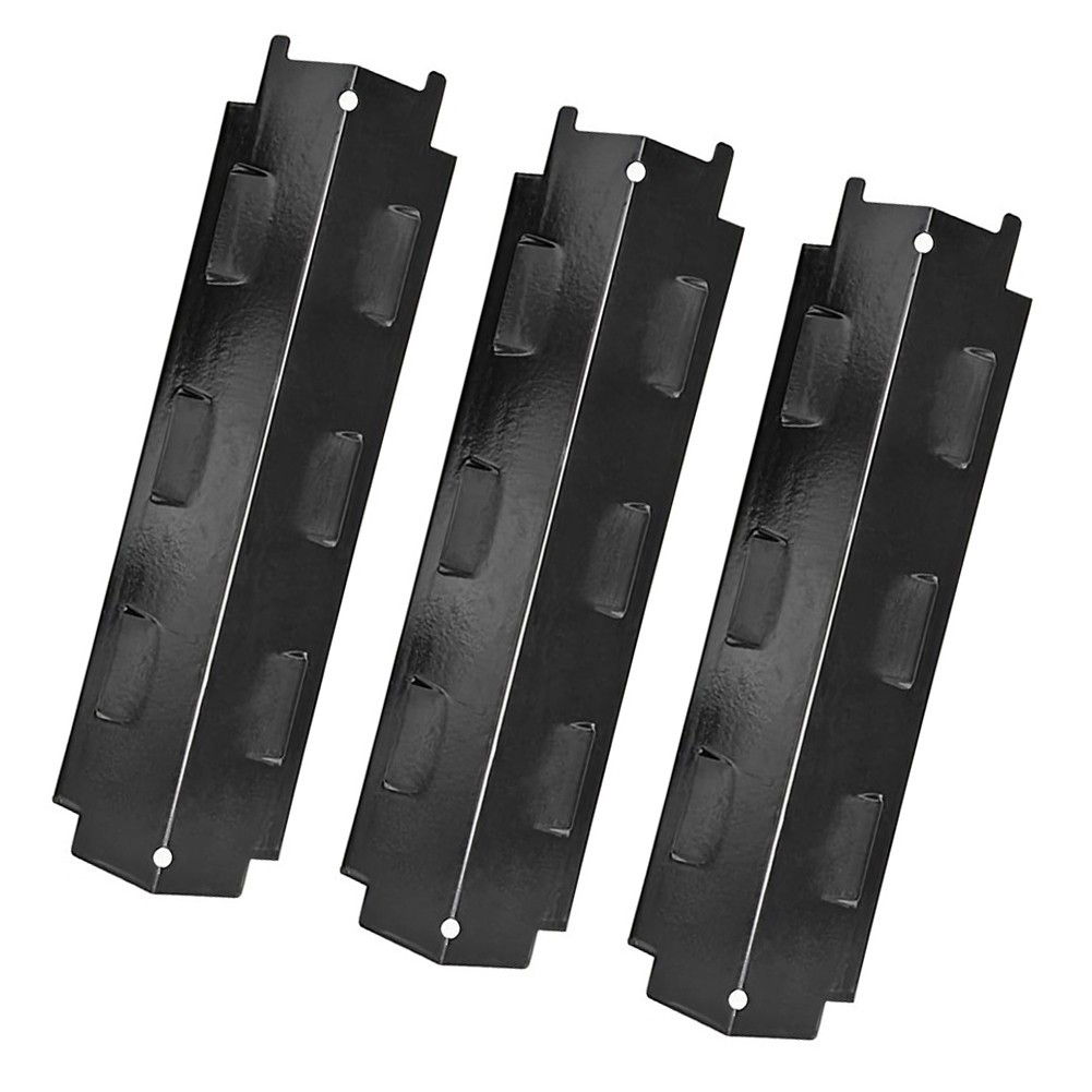 98531 Heat Plate Set 3 pcs 14.5 x 4.29 in Porcelain Steel for Gas Grill Brands