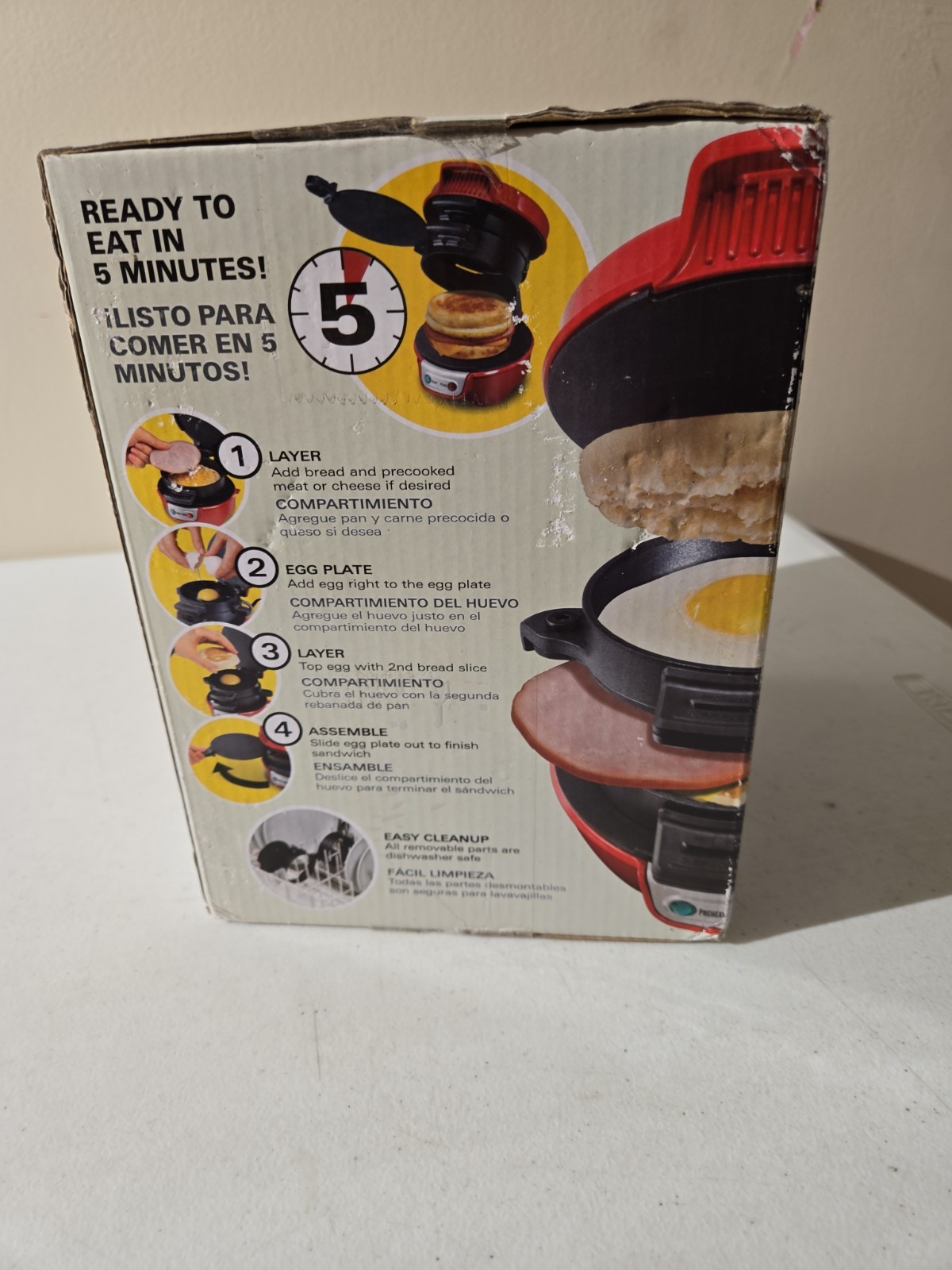 Hamilton Beach Breakfast Sandwich Maker – Black Model # 25477. New