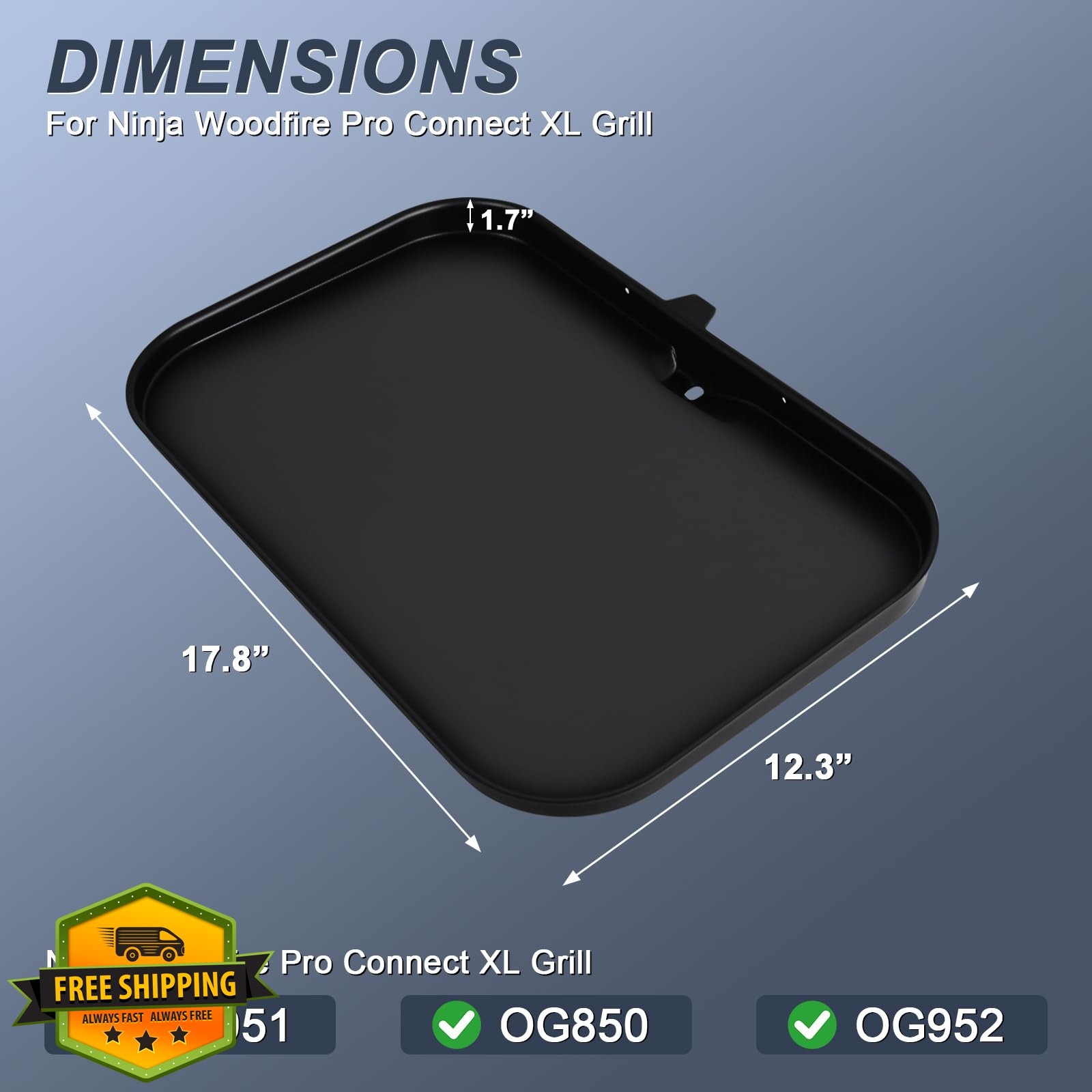 KEESHA Griddle Plate for Ninja OG951 OG850 OG952