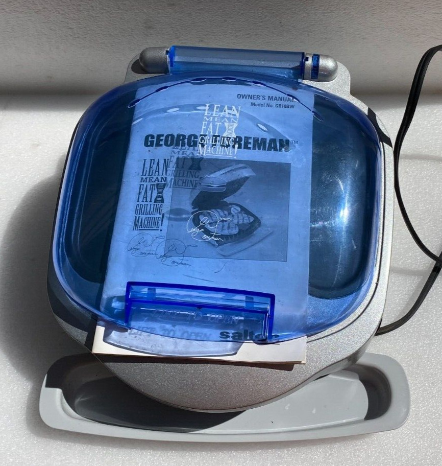 George Foreman Lean Mean Fat Reducing Grilling Machine/Bread Warmer GR18BWI