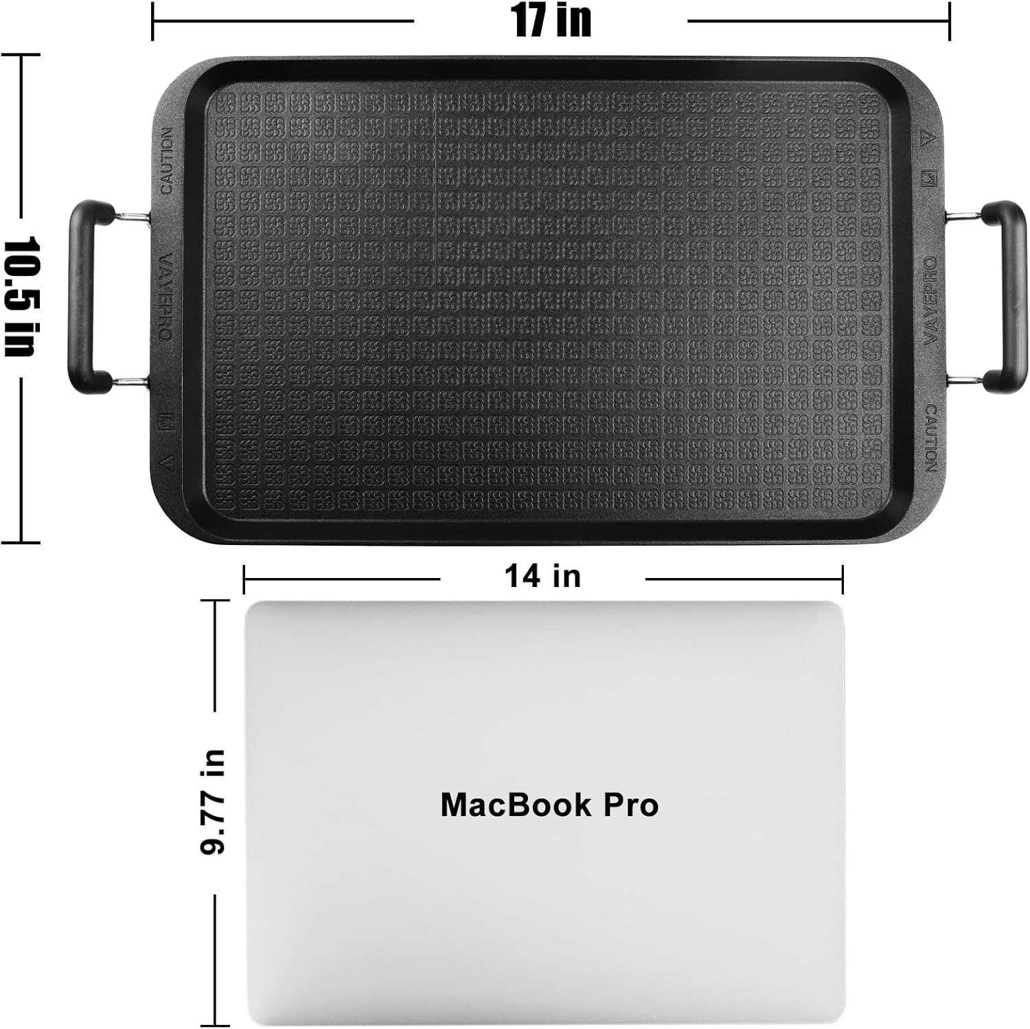 Stove Top Flat Griddle, 17 Inch 2 Burner Griddle Pan for Stove Top Grill, Alu…