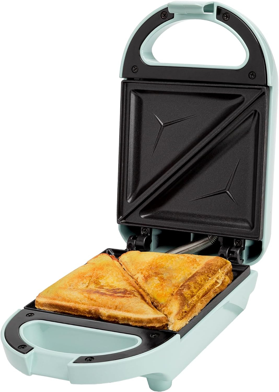 Mini sandwichera 600W hace emparedados paninis postres rapida y facil de limpiar