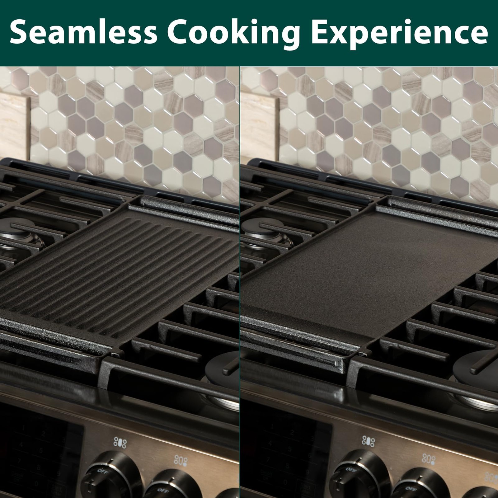 WB31X24998 WB31X24738 GE Gas Stove Griddle Replacement JXGRILL1 Reversible Cast