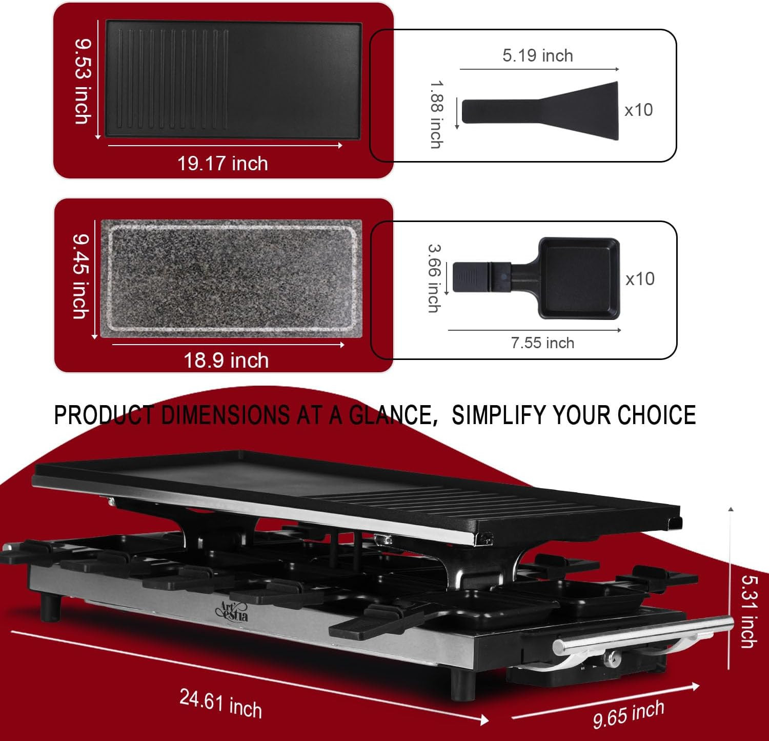 1500W Raclette Cheese Grill & BBQ – Perfect for Family Gatherings!