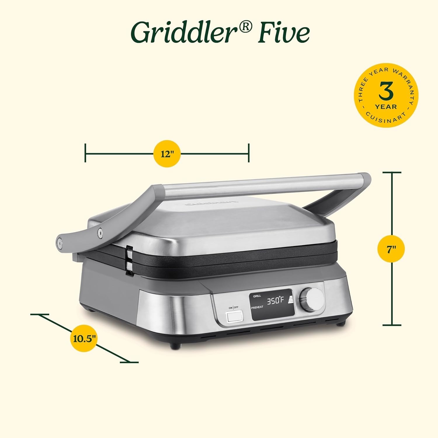 Cuisinart Electric Griddler FIVE Countertop Grill