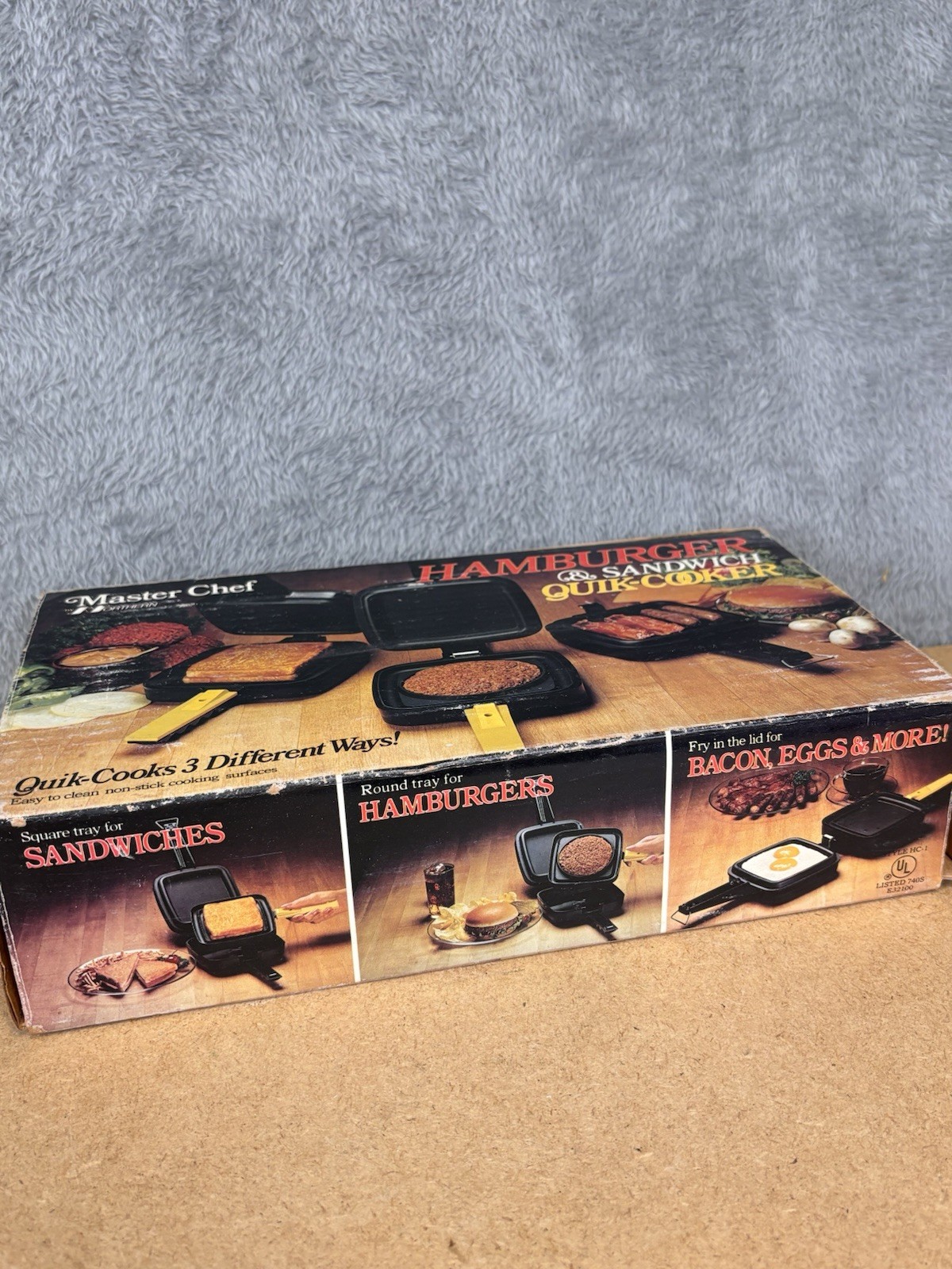 Master Chef Hamburger Sandwich Quik Cooker Electric Griddle Model 2041 NOS