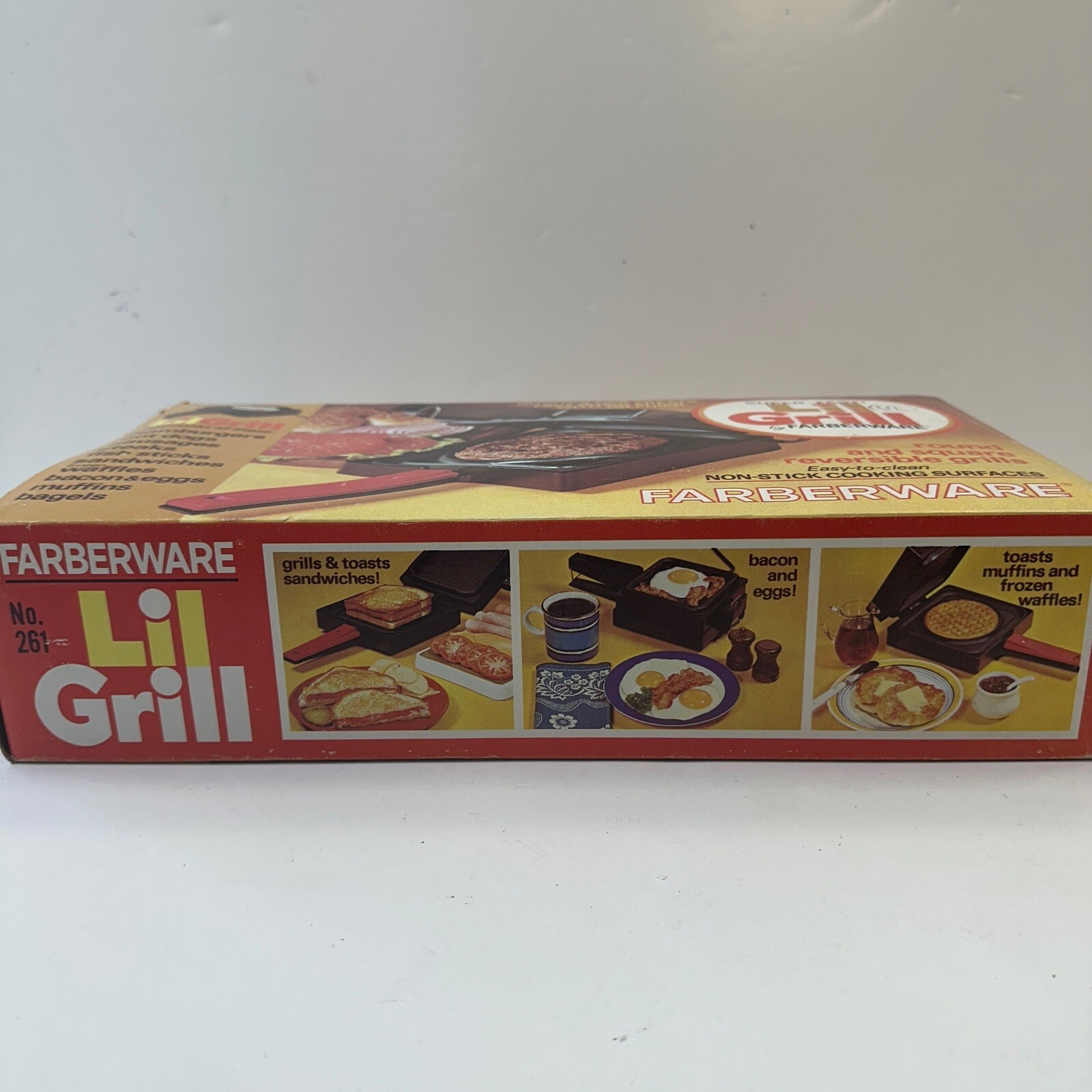 Vintage Farberware Lil Grill Super Fast Round Square Reversible Grills Non-Stick