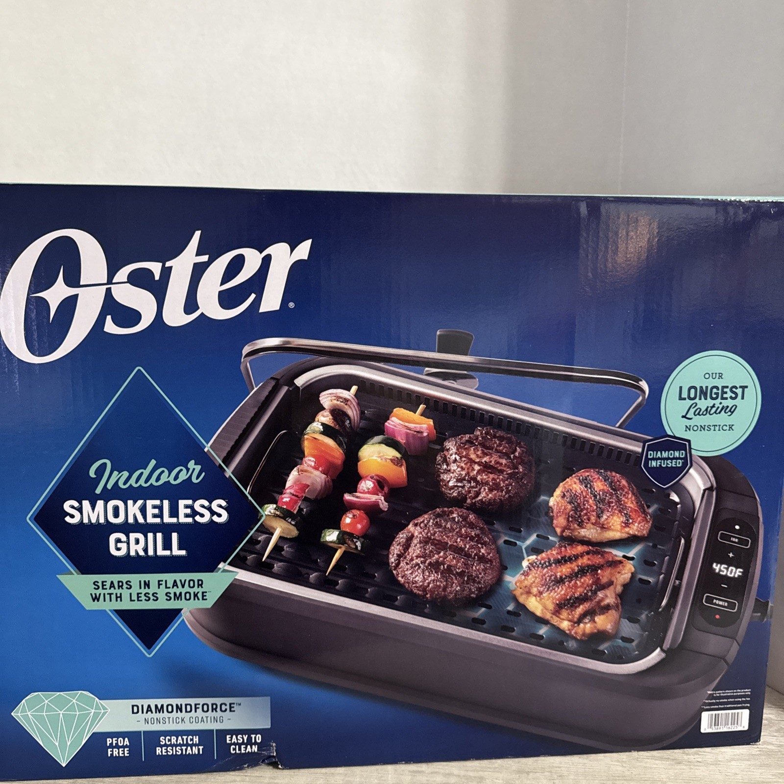 Oster Indoor Smokeless Grill NIB Diamondforce