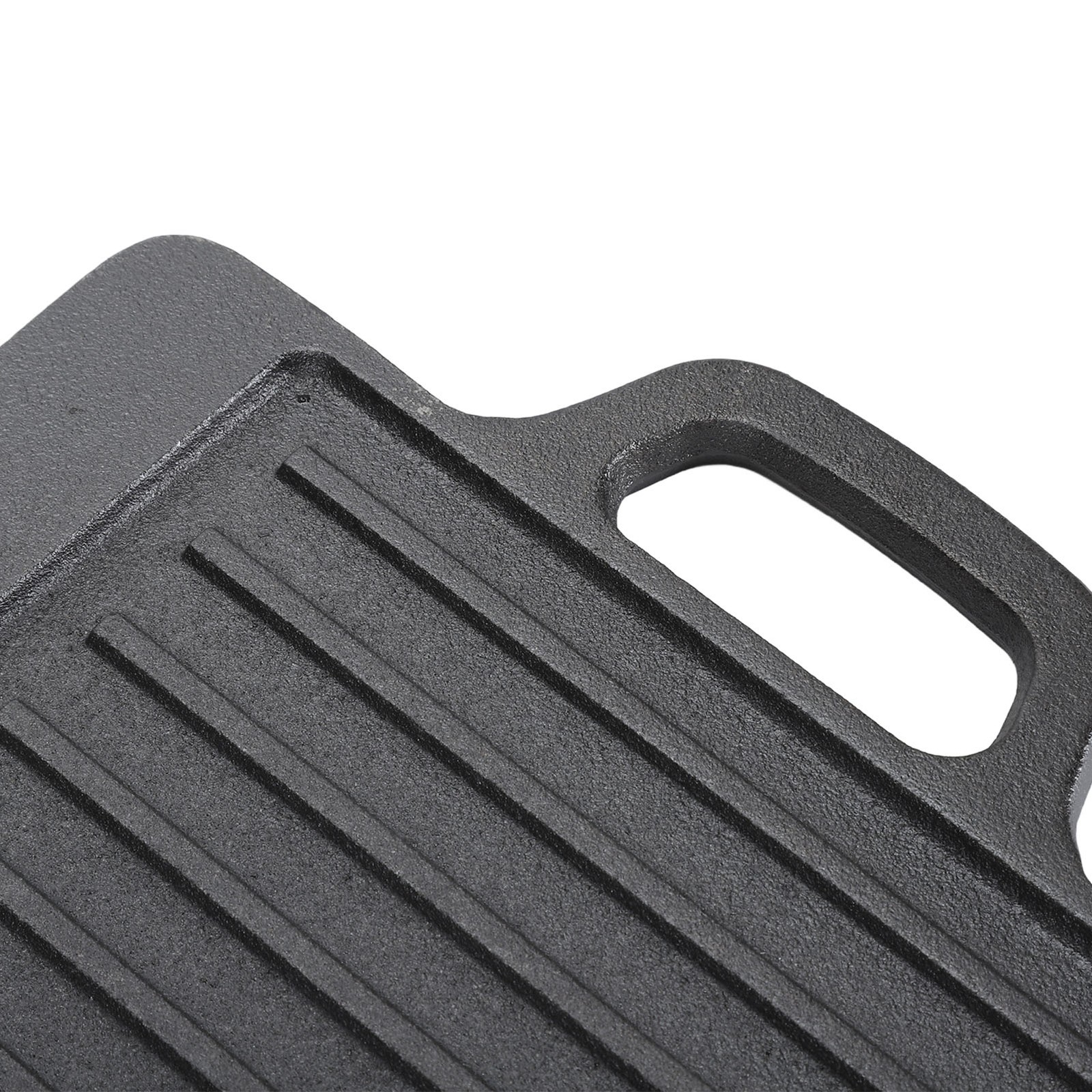 Cast Iron Rectangular Griddle Double Ears Cast Iron Griddle for BBQ Grill Gas v1