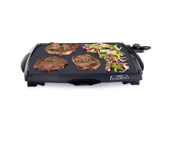 Presto Tilt Feetn Drain Electric BigGriddle Nonstick Ceramic Cooking Surface