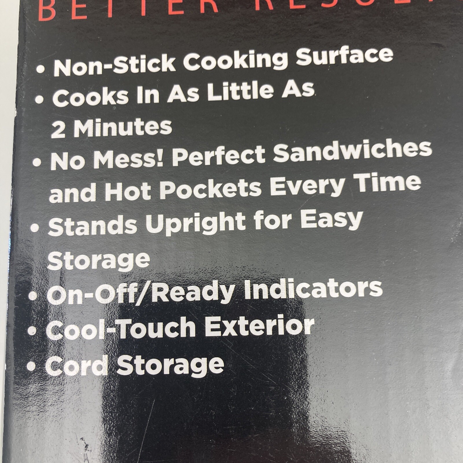 Better Chef Non Stick Cooking Surface Hot Sandwich Grill Model IM-288R Red NIB