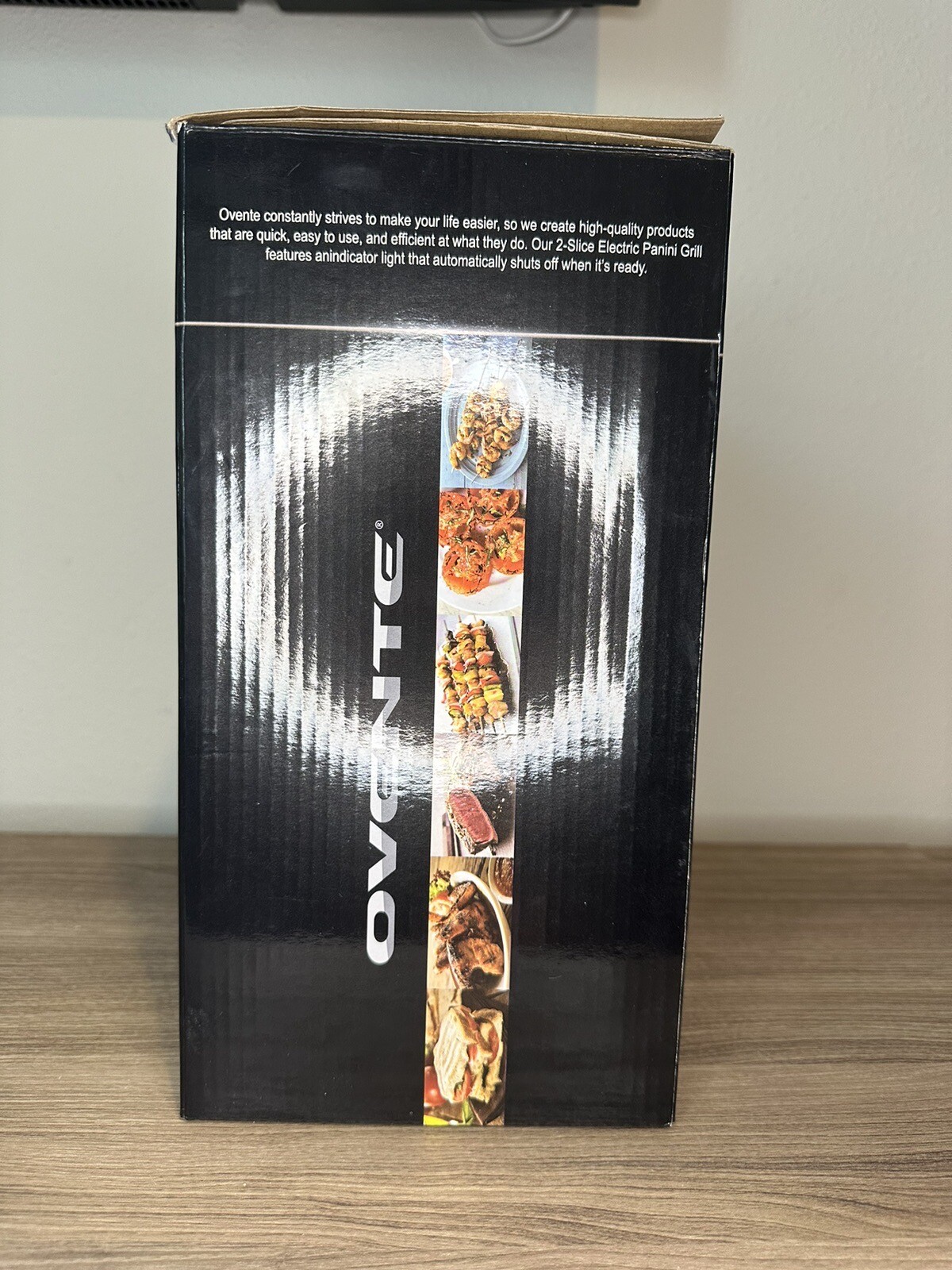 Ovente Electric Panini Grill GP0620BR 2 Slice Non-Stick Cool Touch Handle
