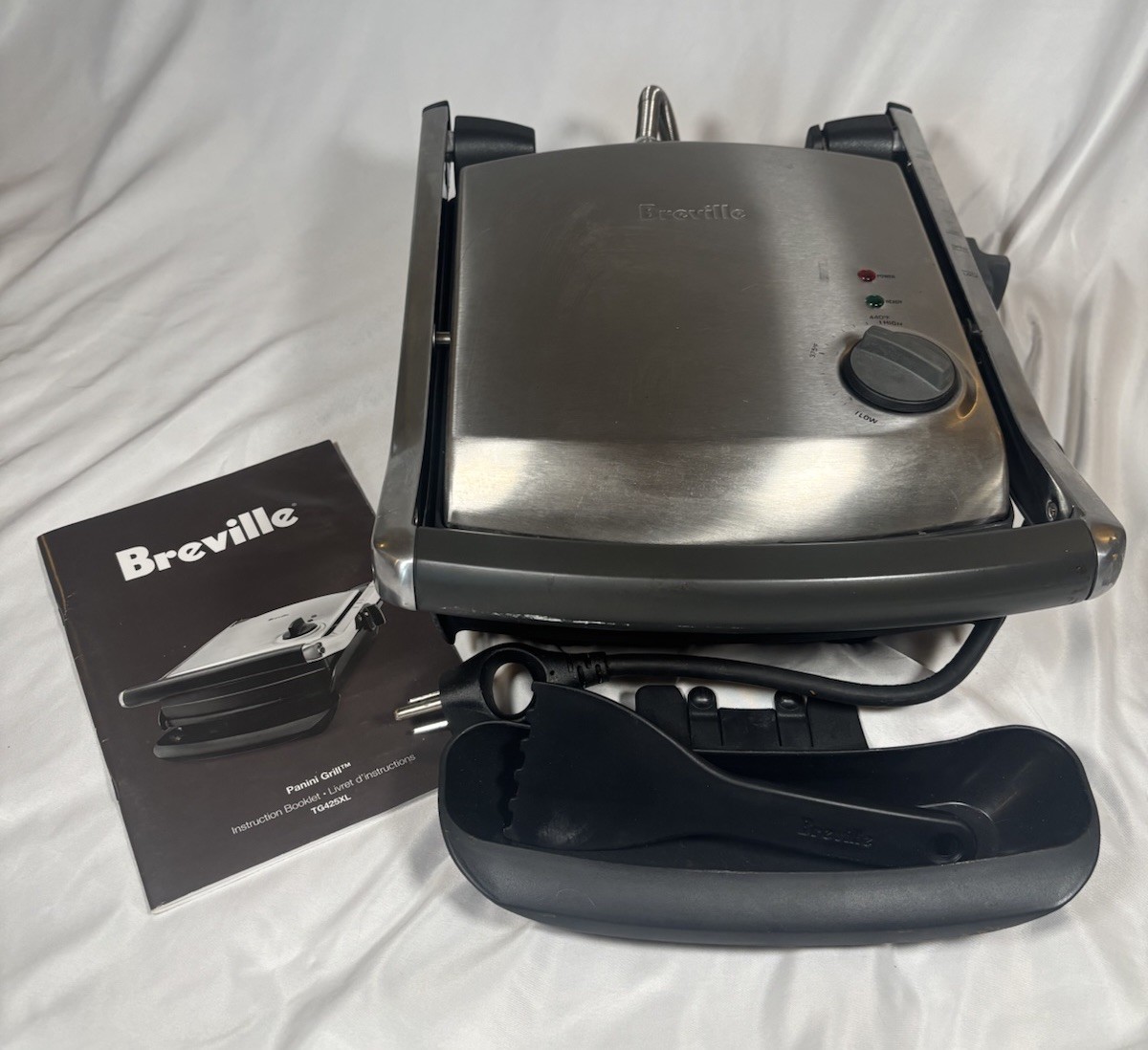 Breville Ikon Panini Grill Sandwich Press TG425XL Stainless Steel 1500W