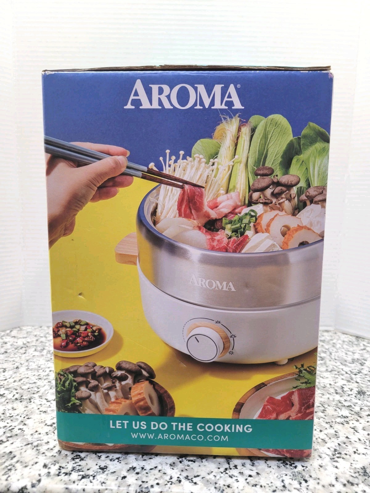 Aroma 2.5Qt. Whatever Pot Electric Hot Pot & Indoor Grill- White