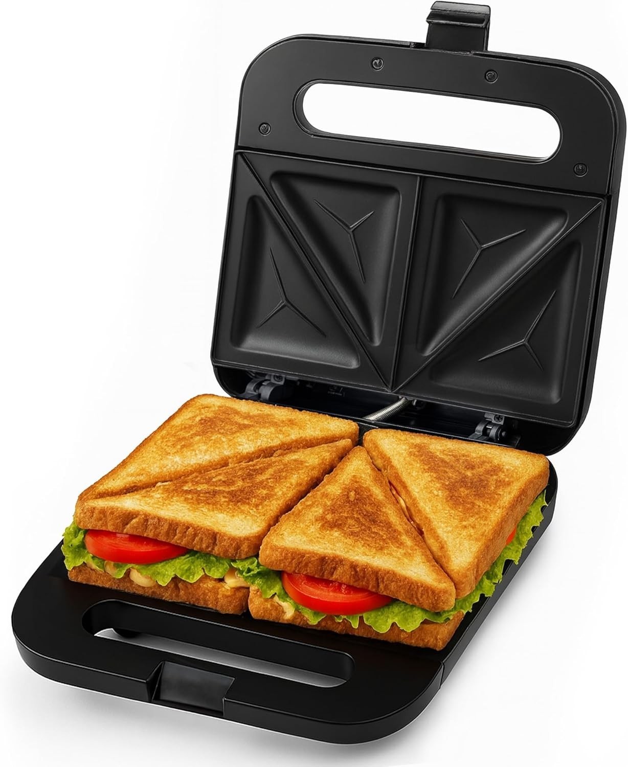OVENTE Electric Sandwich Maker with Non-Stick Plates, Indicator Lights, Cool Tou