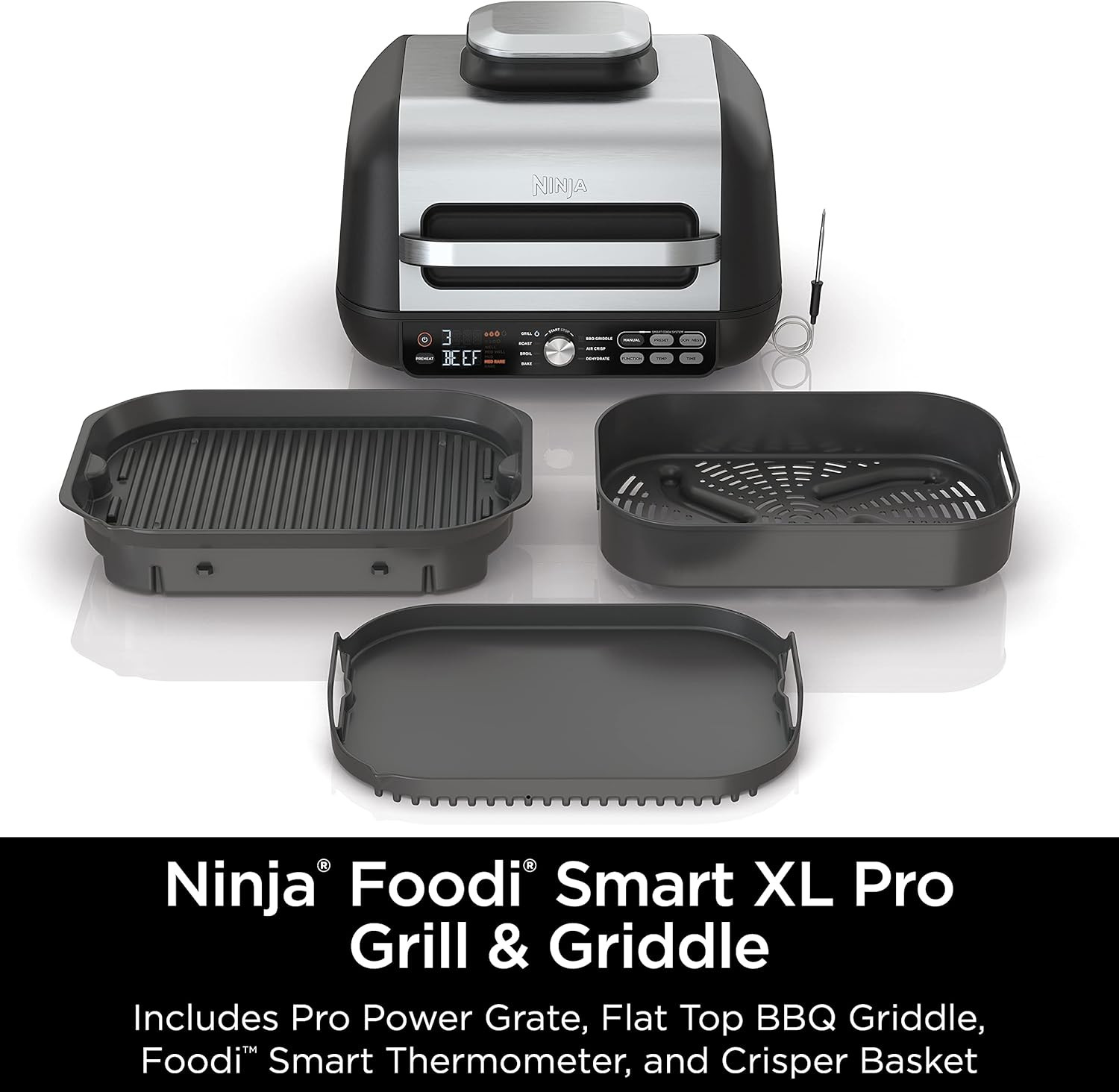 Ninja IG651 Foodi Smart XL Pro 7-In-1 Indoor Grill/Griddle Combo, Use Opened or