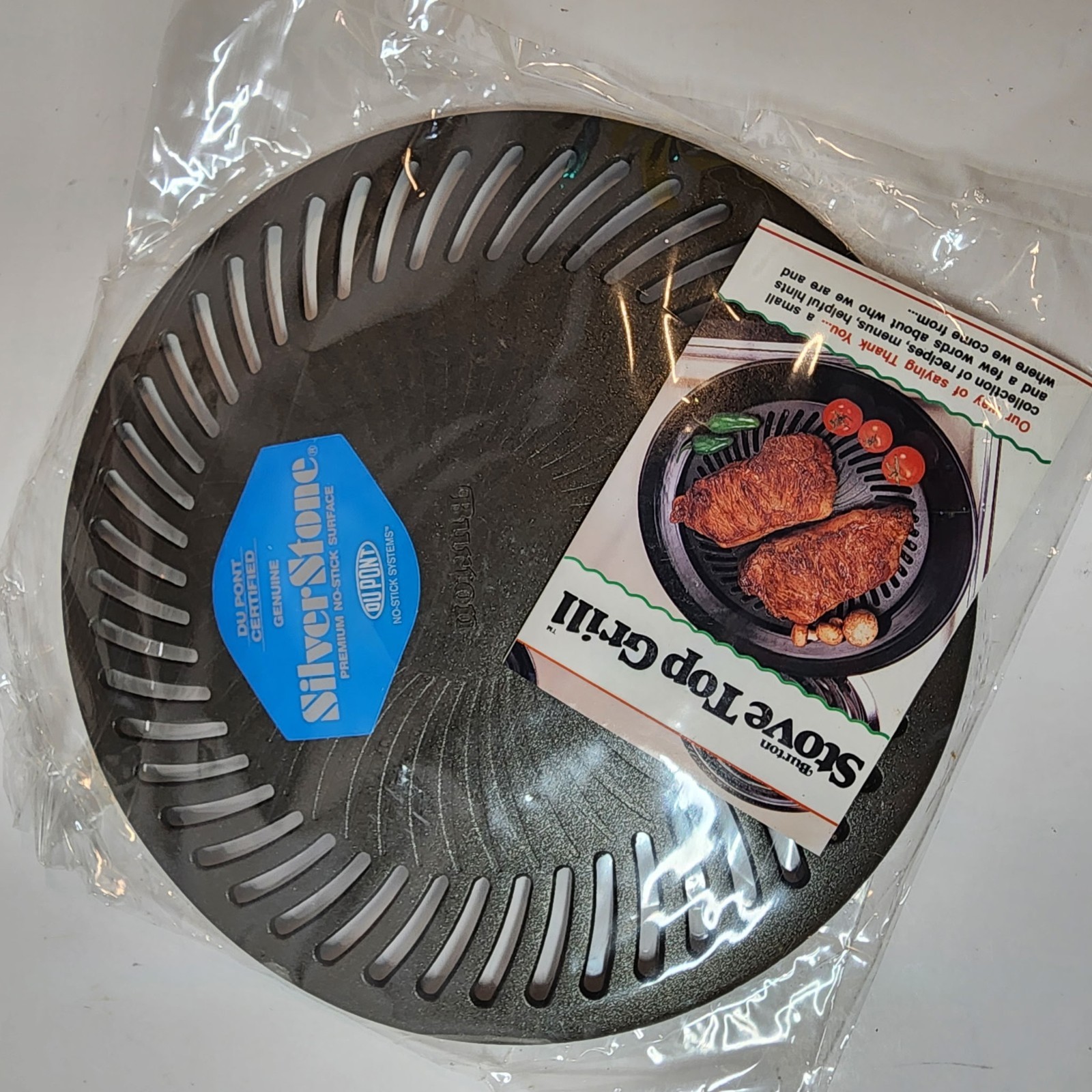 Burton Stove Top Grill Indoor BBQ Pan w Drip Tray Korea Open Box