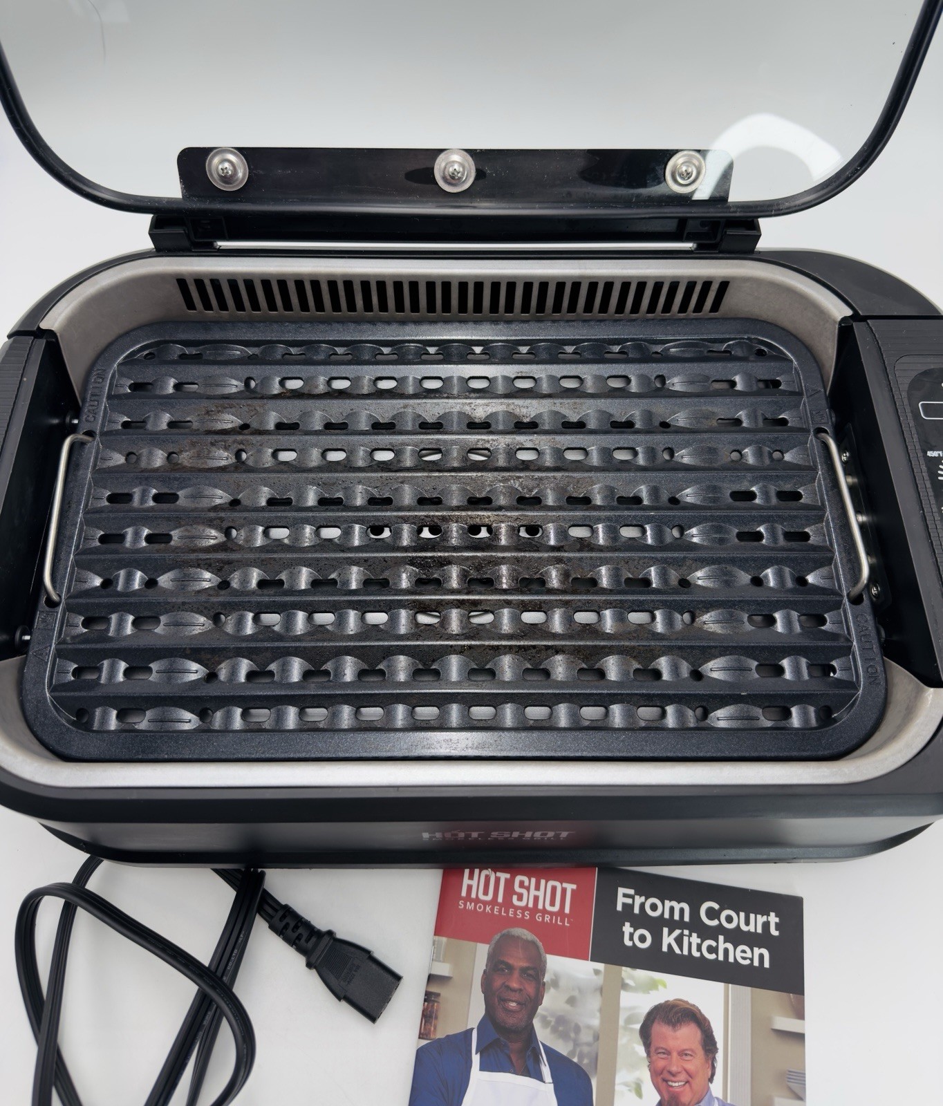 Hotshot Smokeless Indoor Grill Portable 2 Removable Grill Plates 1500W Camping