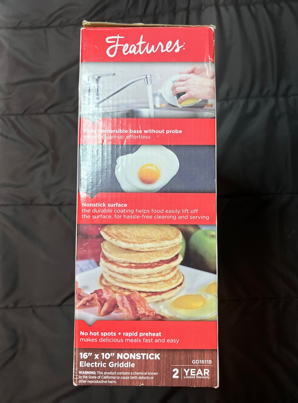 BLACK+DECKER Non Stick Electric Cooking Griddle 16”x10”
