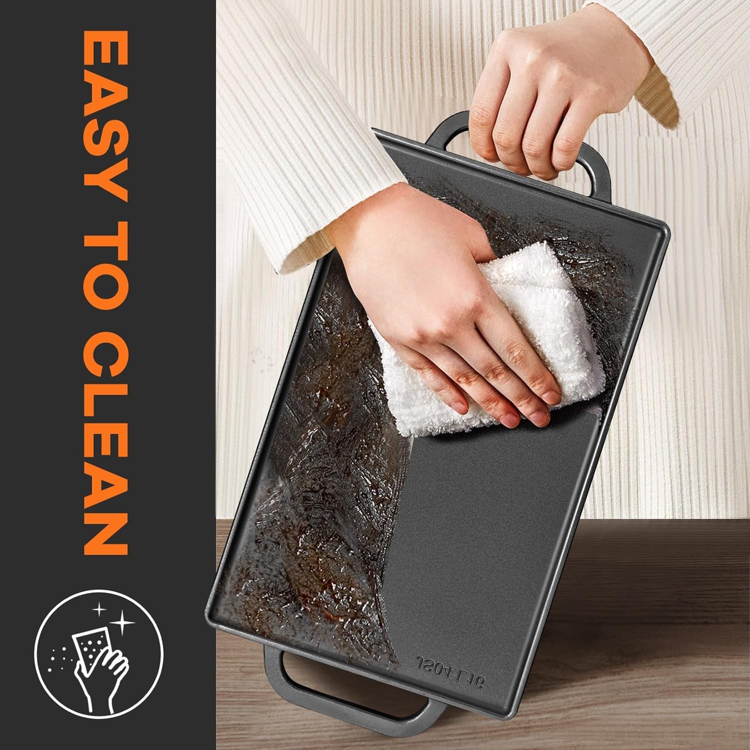 Cast Iron Reversible Grill Griddle，Double Sided Grill Pan Perfect for Gas Grills