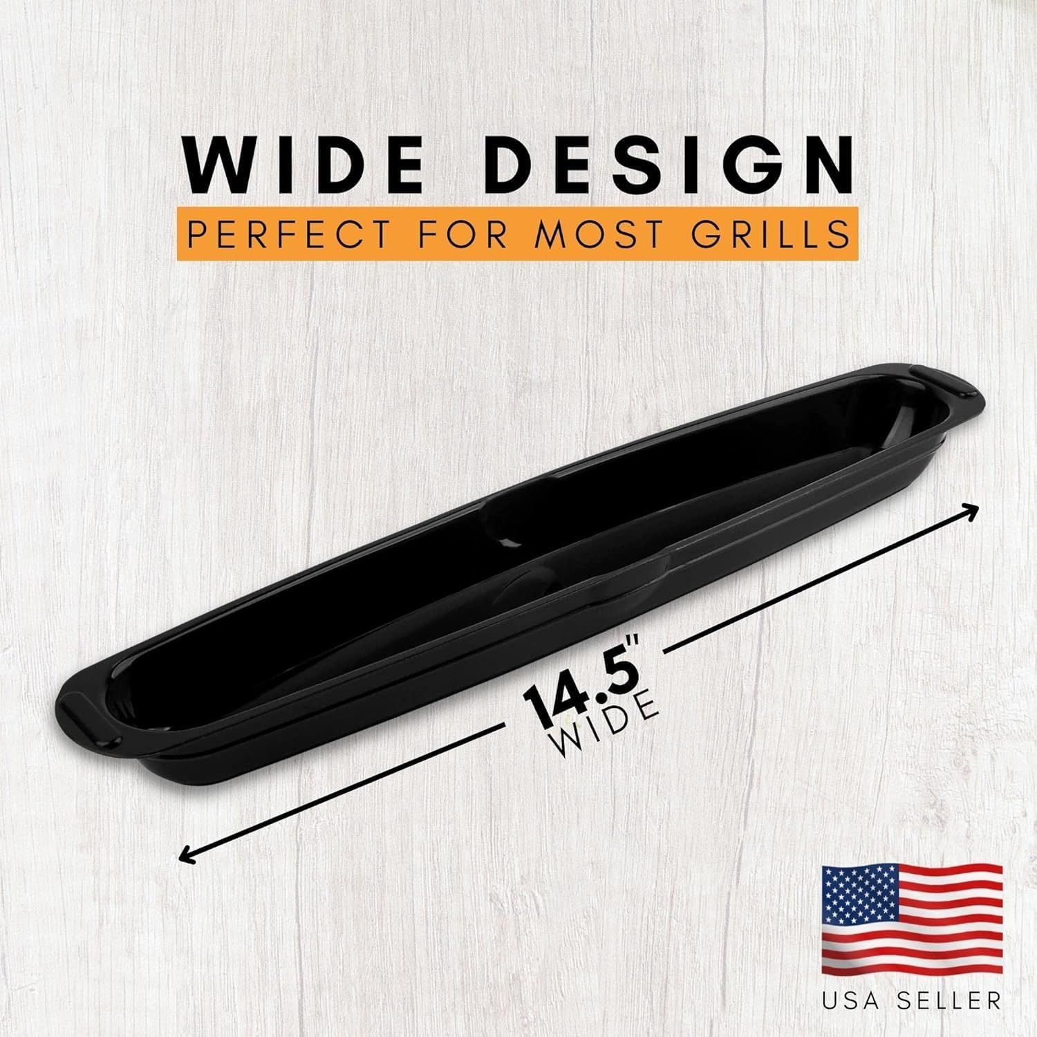 2 Pack Drip Tray Pan Replacement for George Foreman Grill Grease Catcher 14.5″