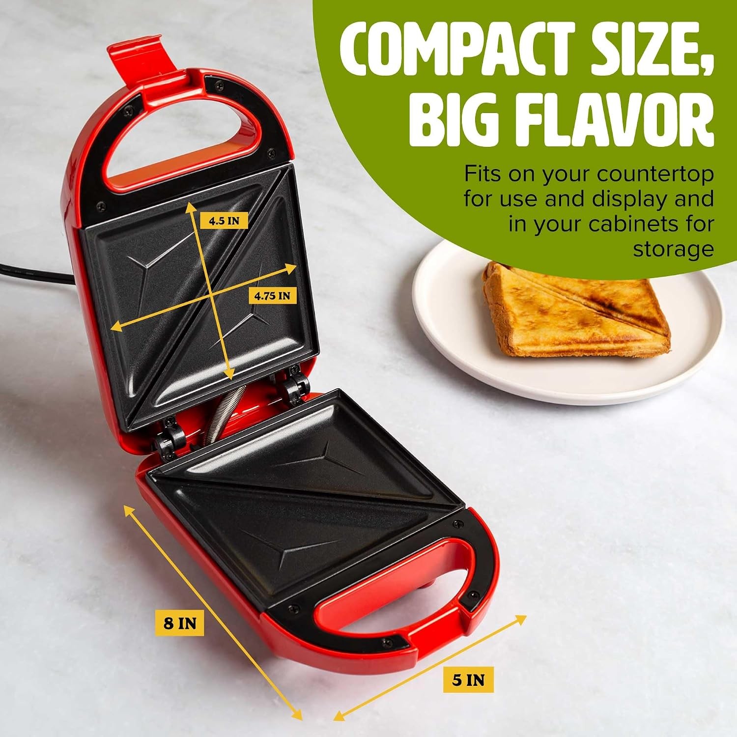 Mini Sandwich Maker Makes Sandwiches Paninis Grilled Cheese Desserts