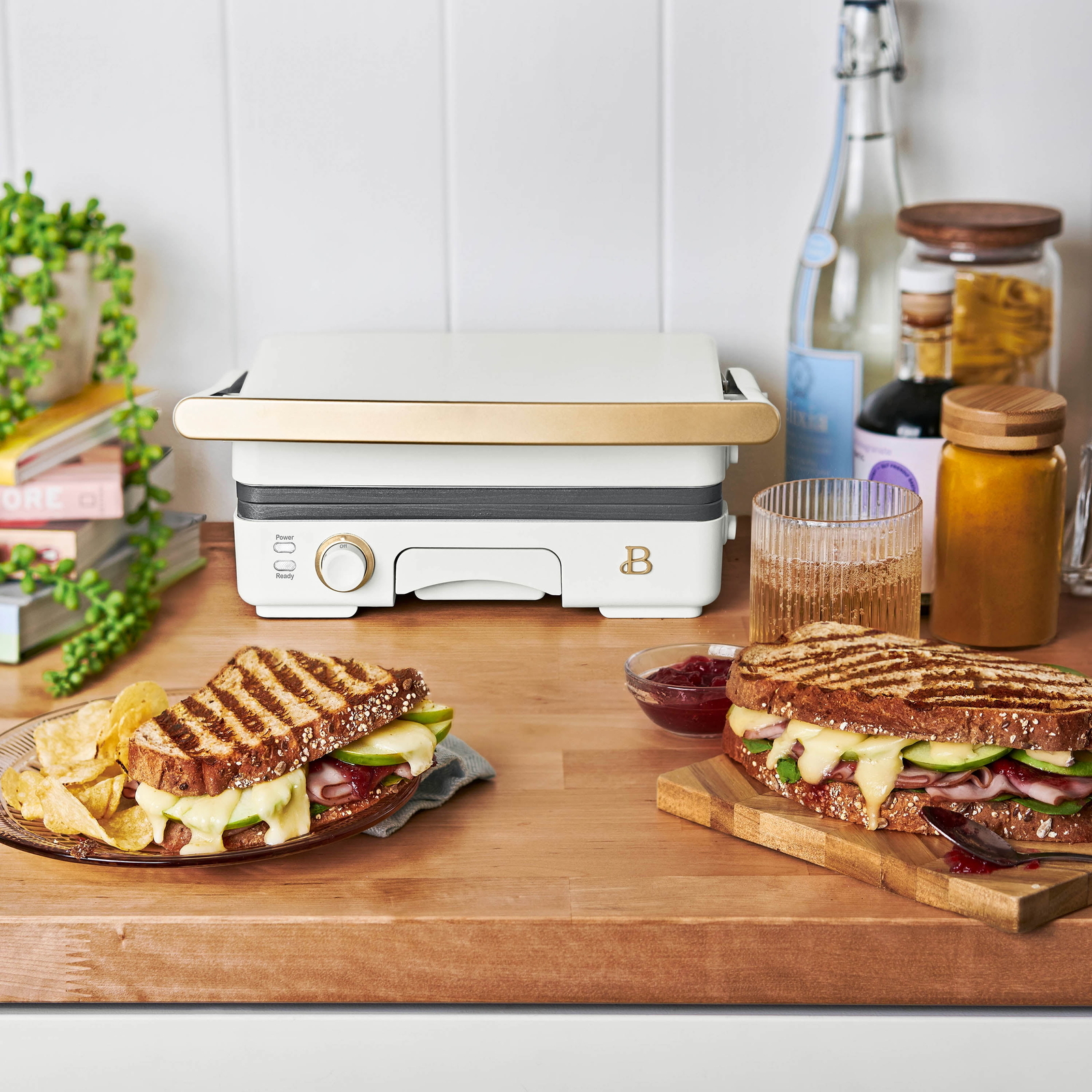 2-in-1 Panini Press & Grill, White Icing by Drew Barrymore