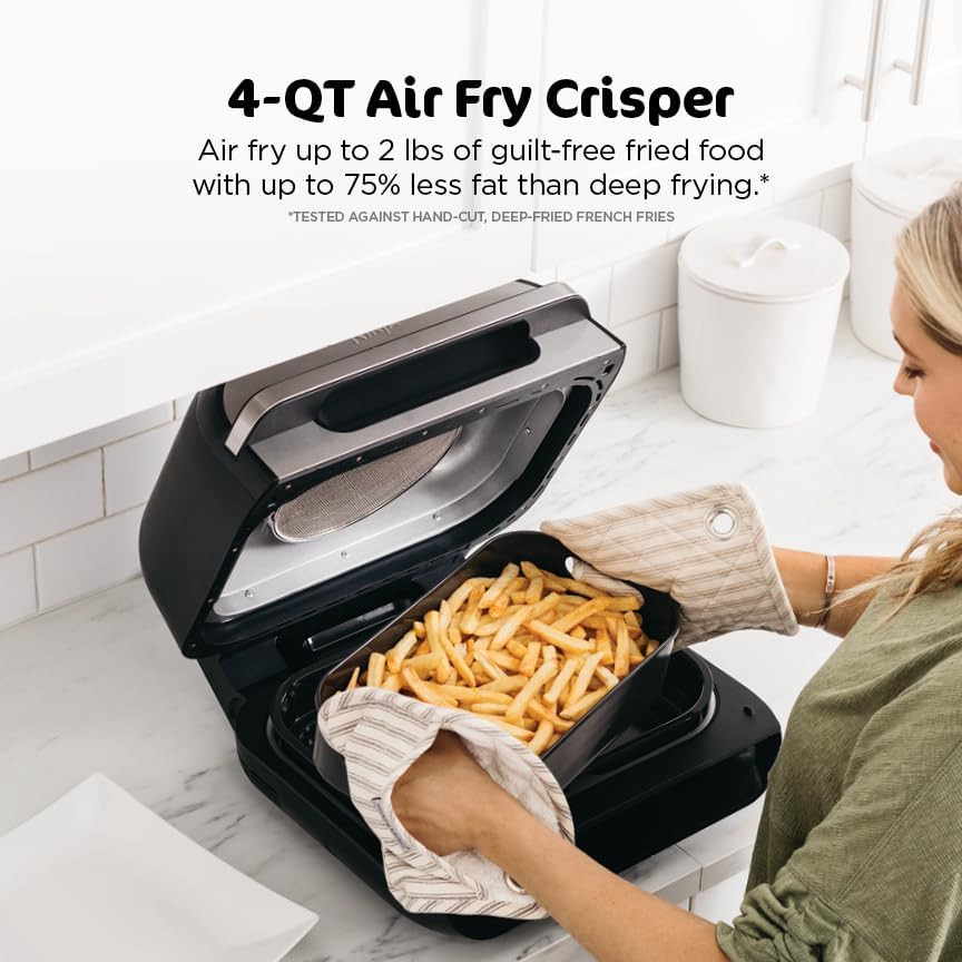 Ninja | Indoor Grill and Air Fryer| Foodi Smart XL | 6-In-1 Grill, Air Fry, Roas