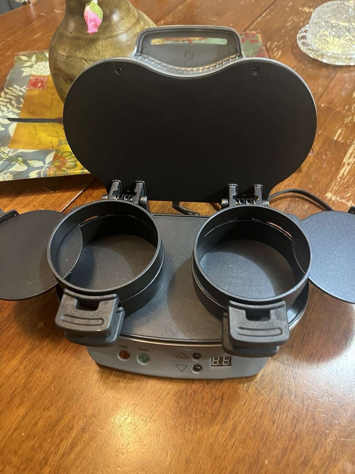 Hamilton Beach Dual Breakfast Sandwich Maker Silver 1200 W Non-Stick Timer