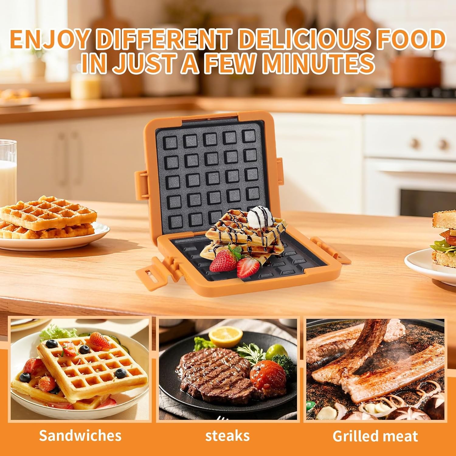 Microwave Toastie Sandwich Maker Nonstick Plate Panini Maker Versatile Wireless
