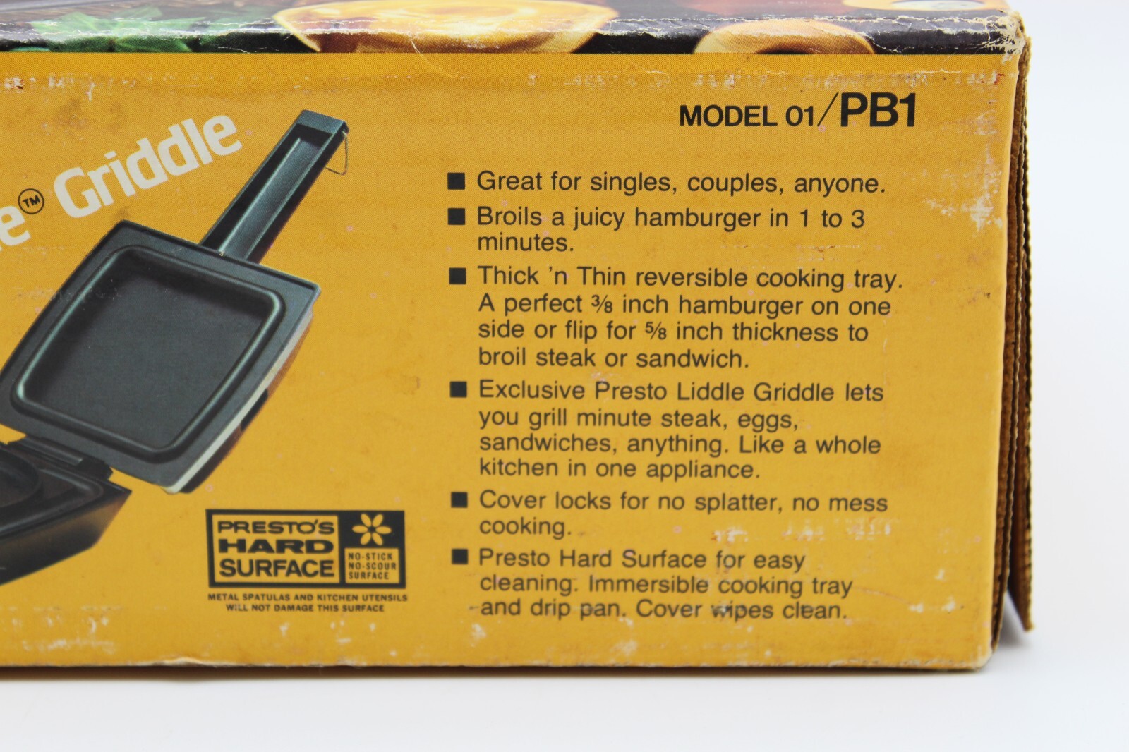 Vintage PRESTO Prestoburger 1 Cooker Grill Liddle Griddle #01/PB1 New Open Box