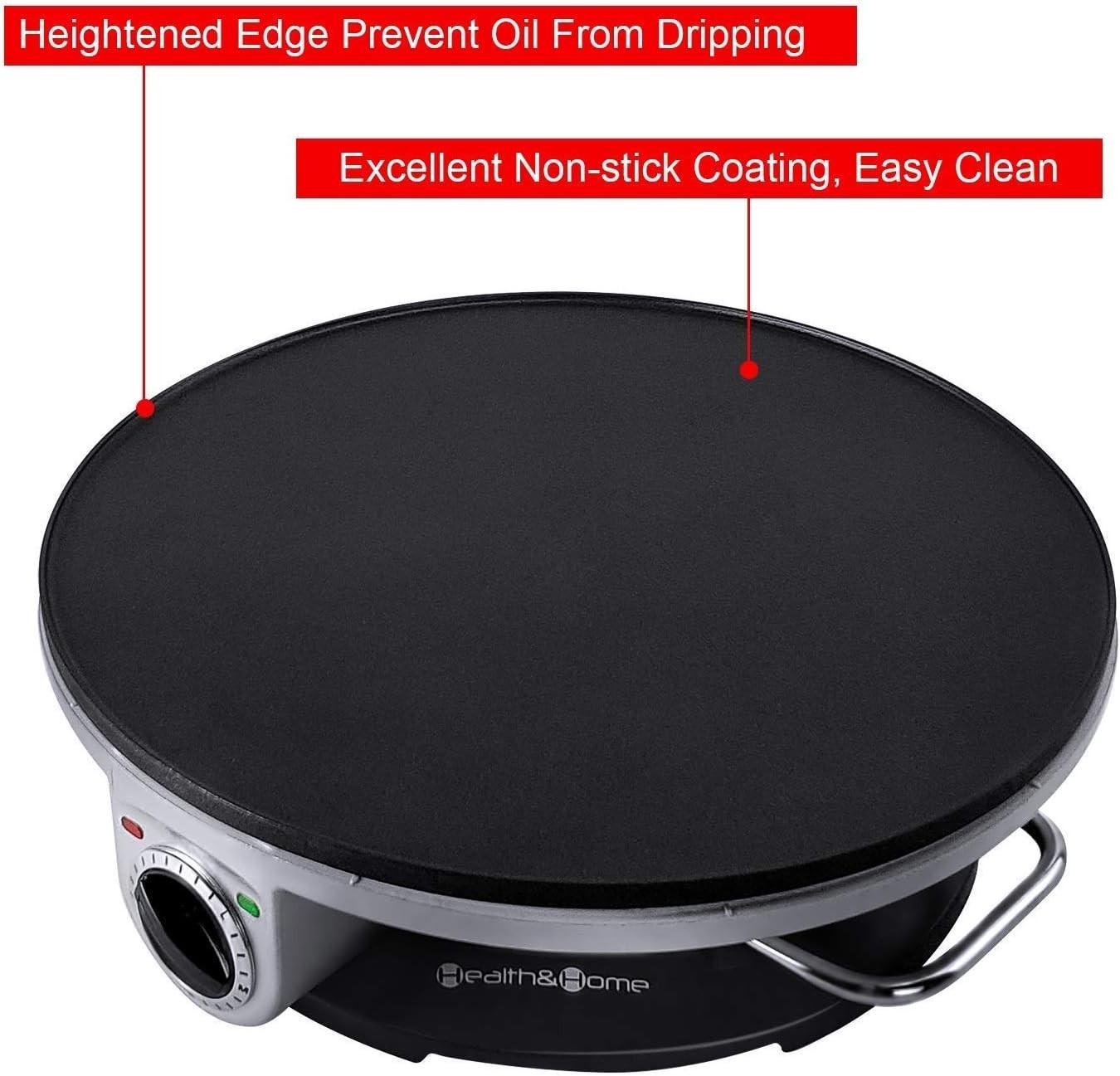 Crepe Maker – 13 Inch Crepe Maker & Electric Griddle & Non-stick Pancake Make…