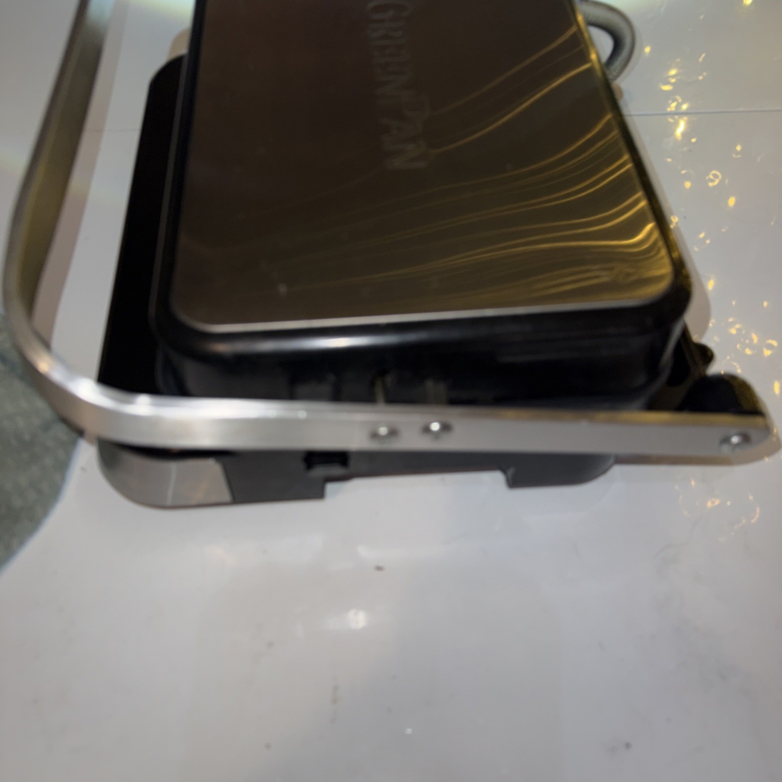 GreenPan Electric Indoor Stainless Steel 6-in-1 Contact Grill & Griddle CC006410