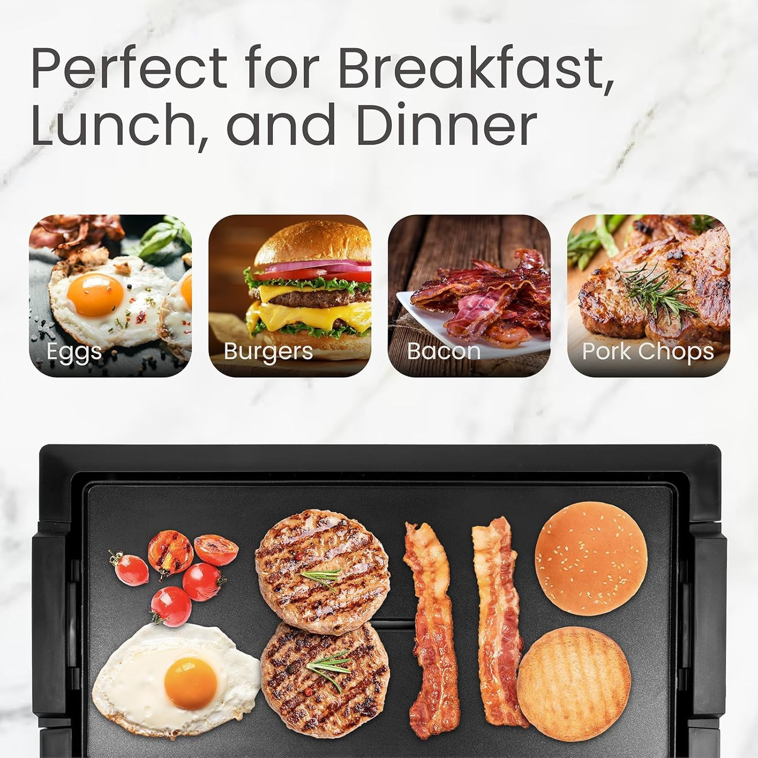 XL Nonstick Electric Griddle 1800W – Perfect for Pancakes, Eggs & Teppanyaki