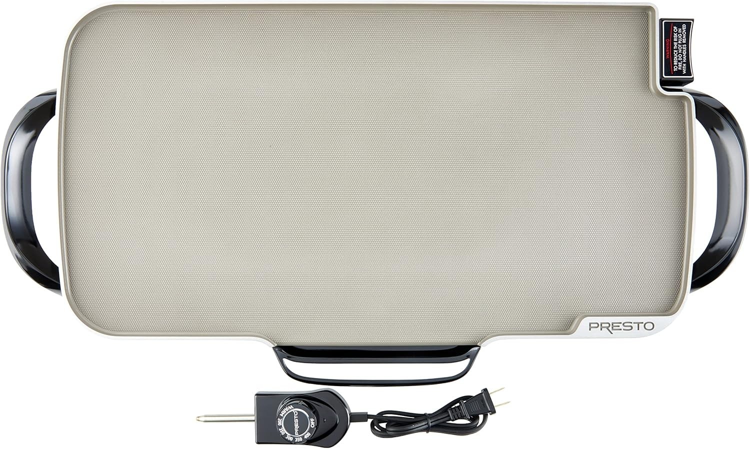 Compact 22-Inch Electric Griddle with Removable Handles for Easy Storage