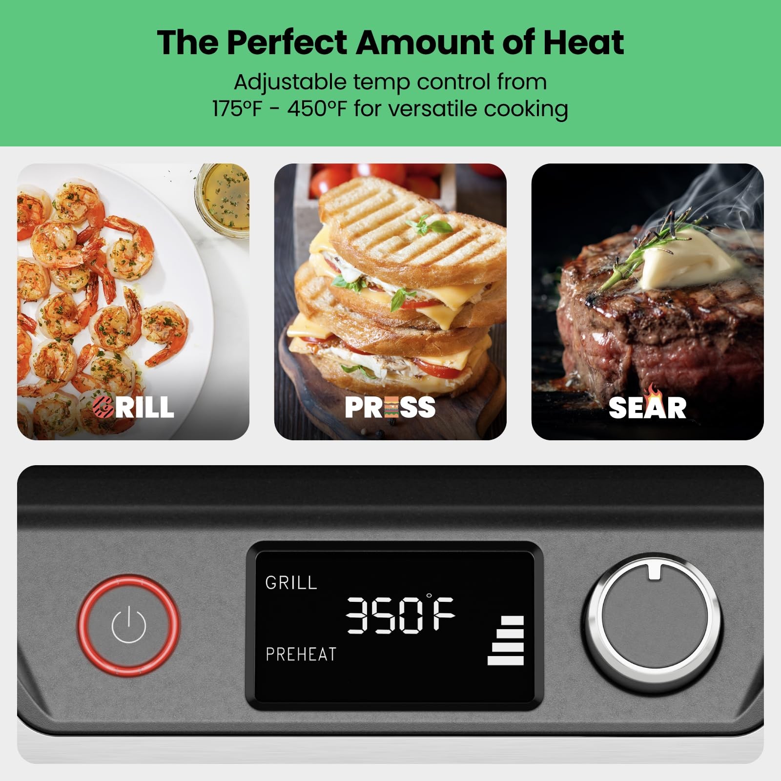 5in1 Digital Panini Press Grill Sandwich Maker and Griddle Grill Combo with R…
