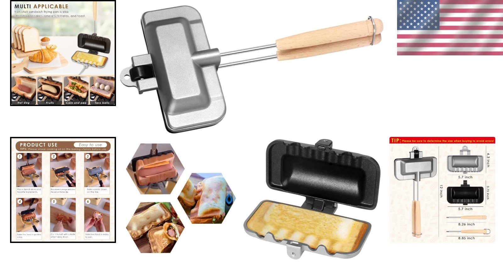 Locking Handle Non-Stick Grill – Ideal 4-in-1 Cooking for Small Kitchens