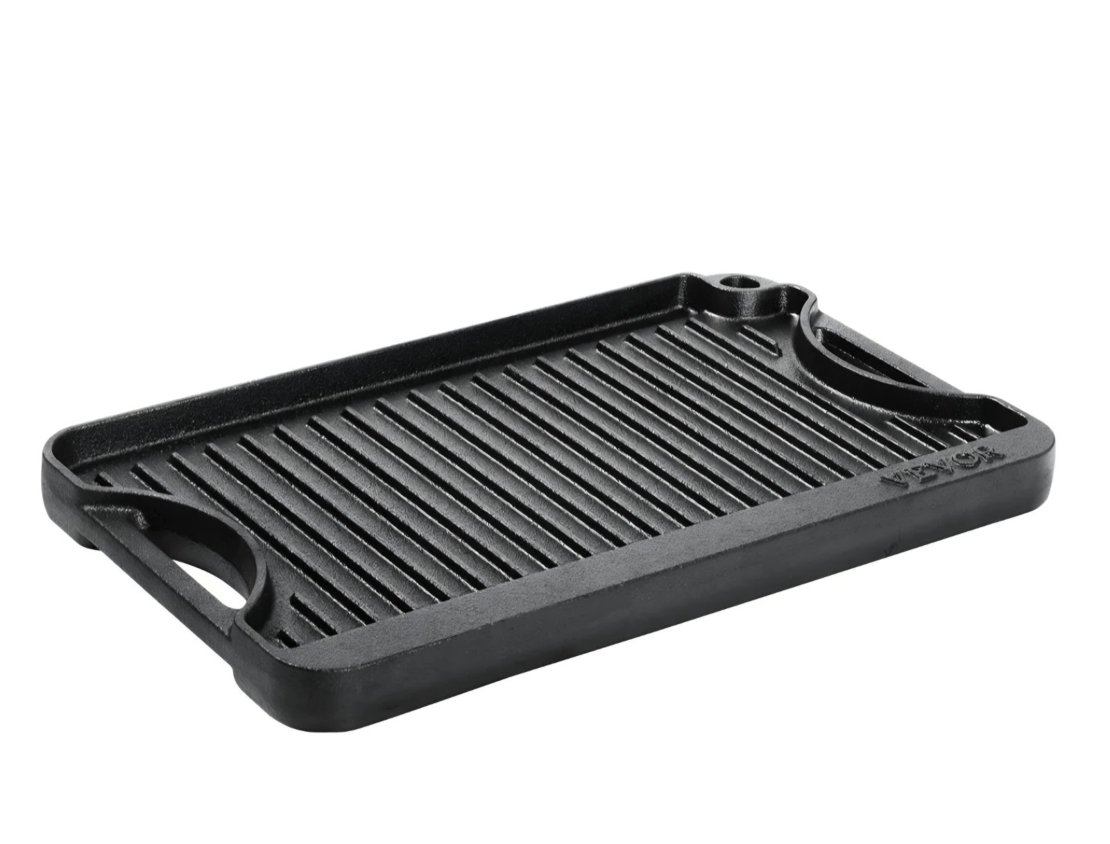 VEVOR Reversible Grill/Griddle, 14×8.5 inch Pre-Seasoned Cast Iron Griddle, Port