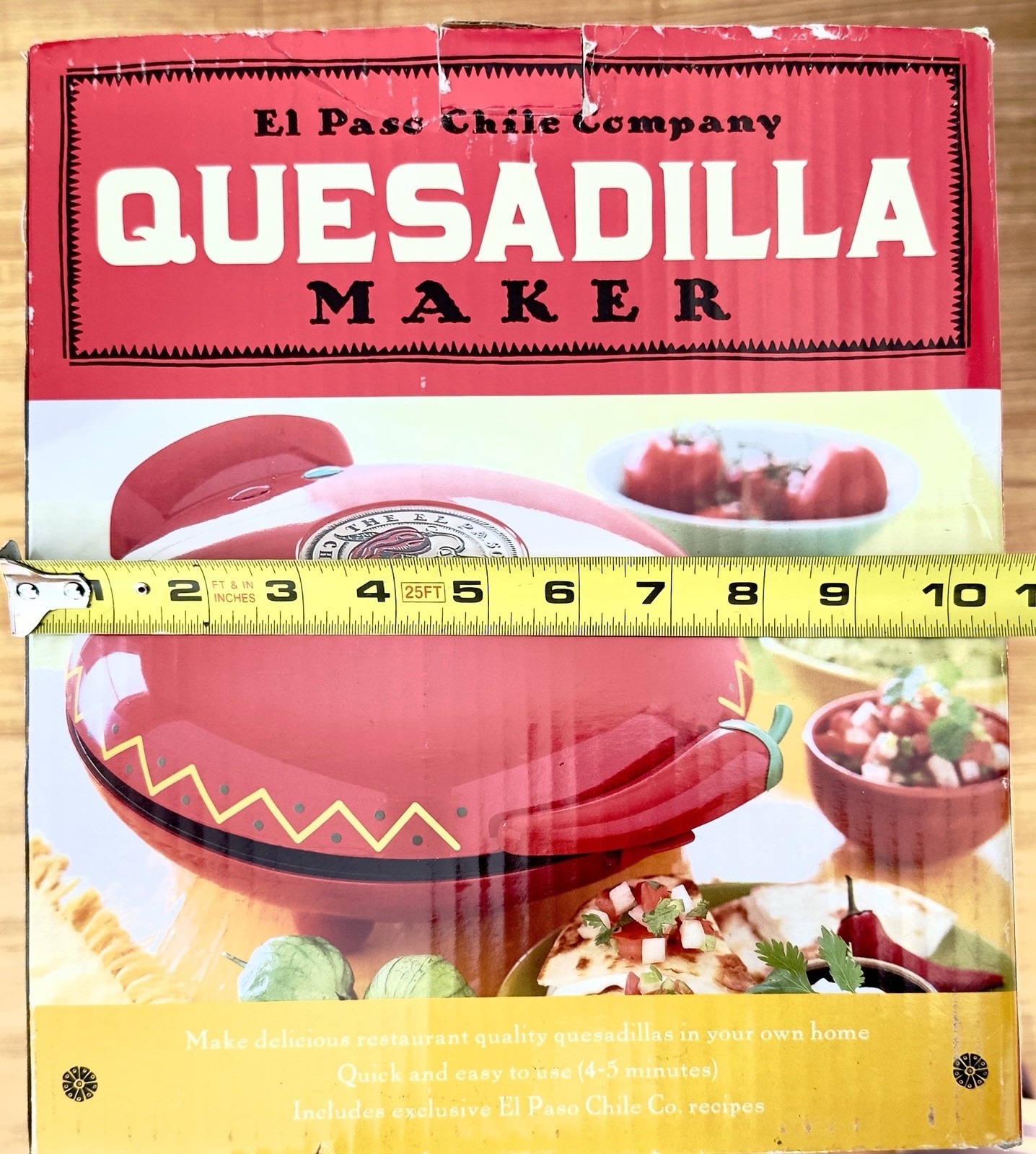 El Paso Chile Company Quesadilla Maker S676 Red Pepper Design NEW in Open Box