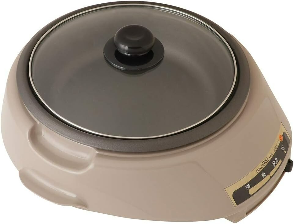 Maruyama Giken Electric Grill Pan 23cm Light Brown AZ-3931 F/S made in Japan