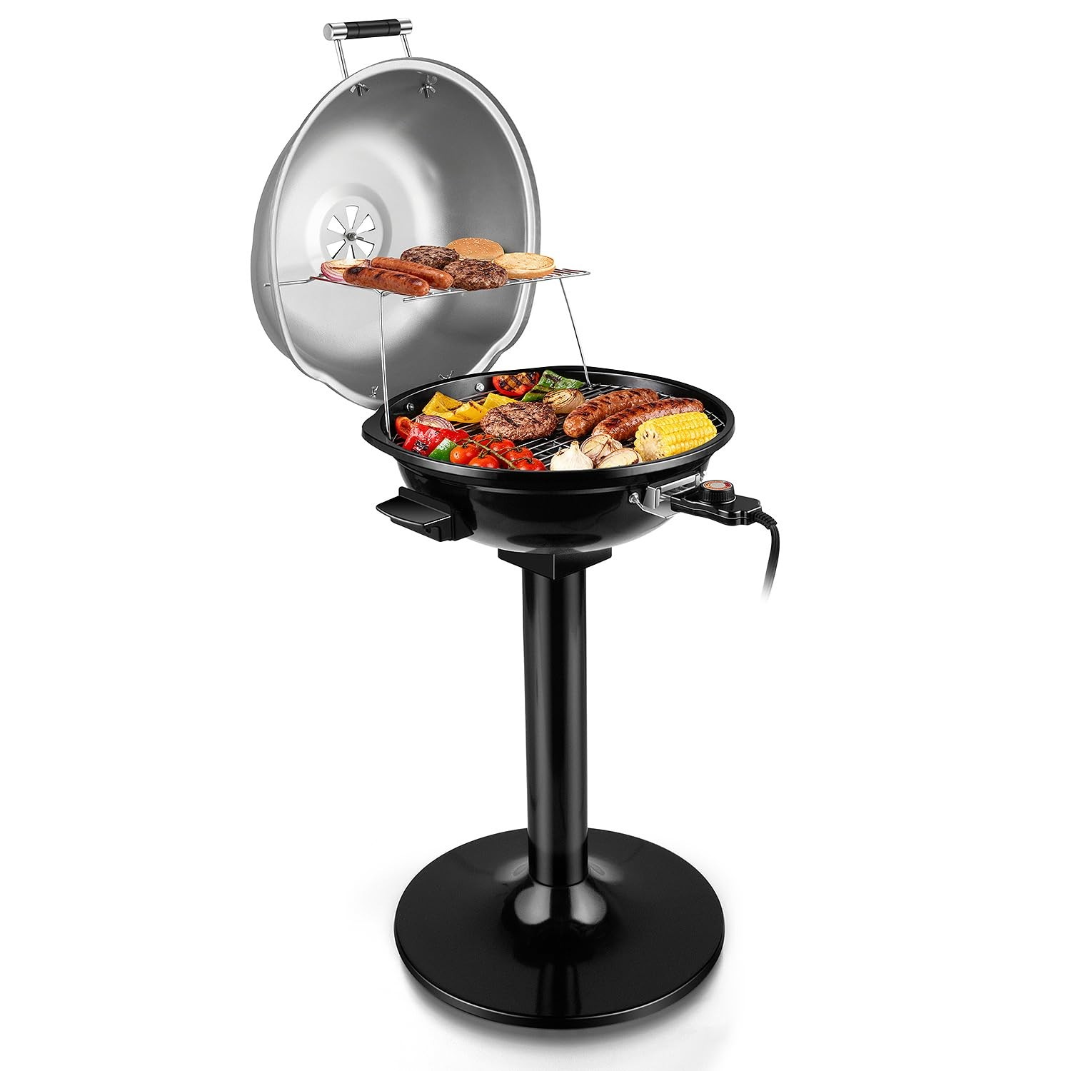 Electric Grill, Indoor/Outdoor Electric BBQ Grill, 1600W Portable Removable S…