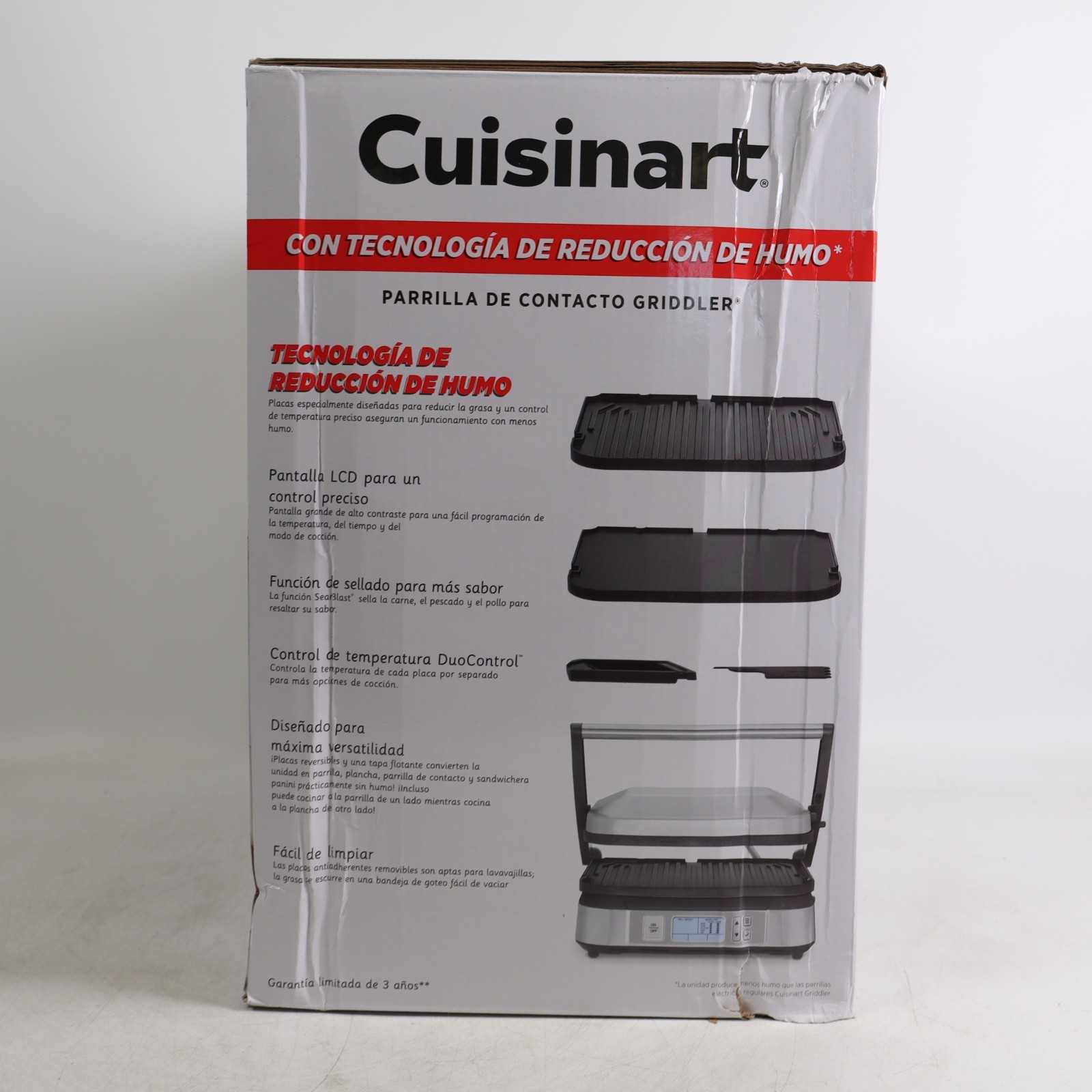 Cuisinart Smokeless Contact Griddler Indoor Grill Panini Press GR-6S
