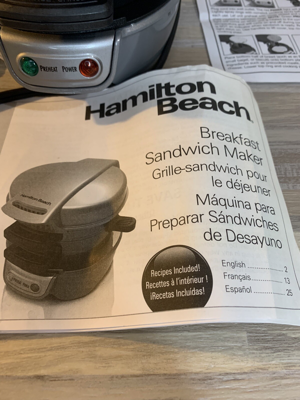 Hamilton Beach Breakfast Sandwich Maker New/ No Original Box.