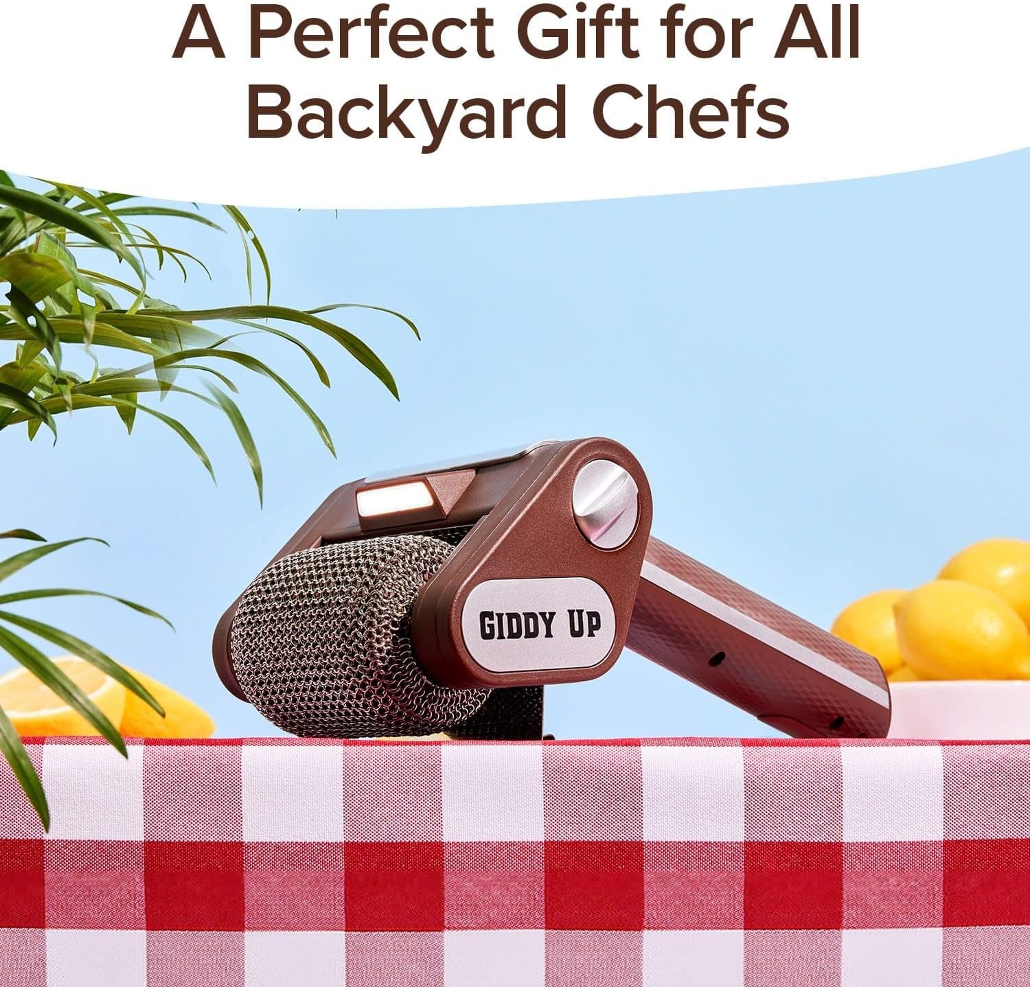 Giddy Up Grill Cleaner AS SEEN ON TV! – Cordless, Rechargeable BBQ Tool with 350