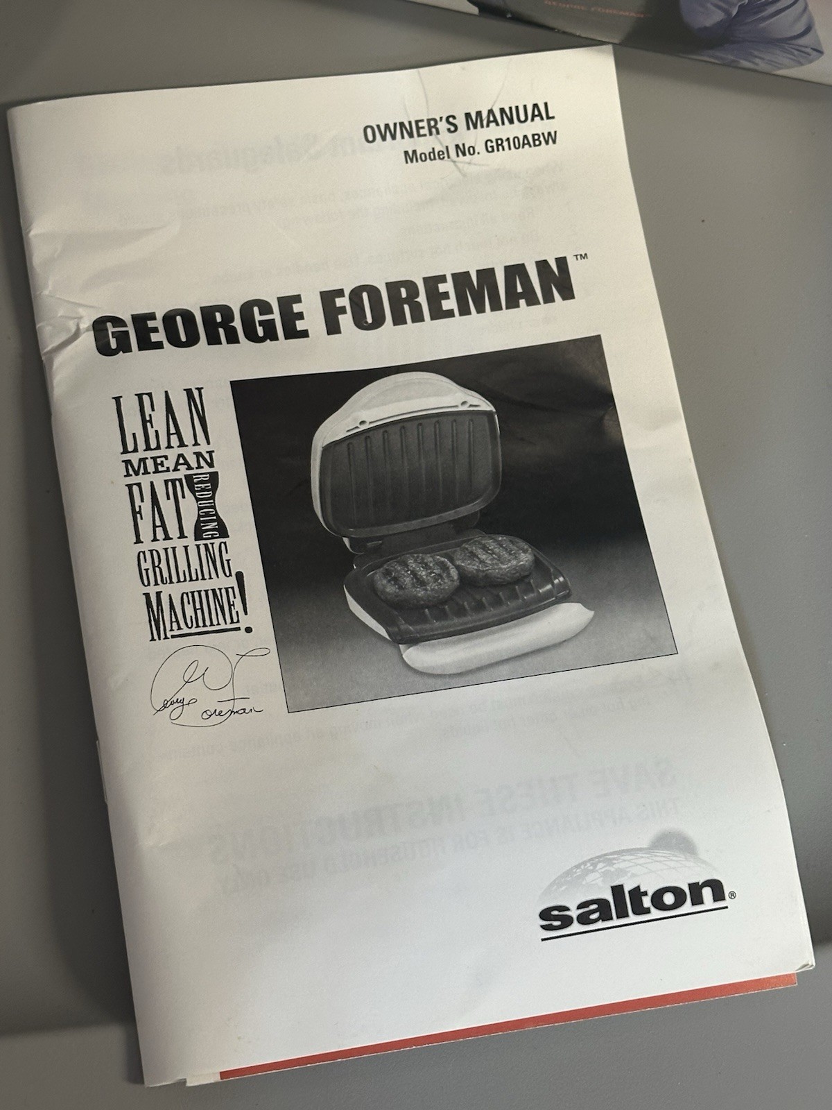 George Foreman Grilling Machine Lean Mean Fat Reduction Nonstick Teal New Open